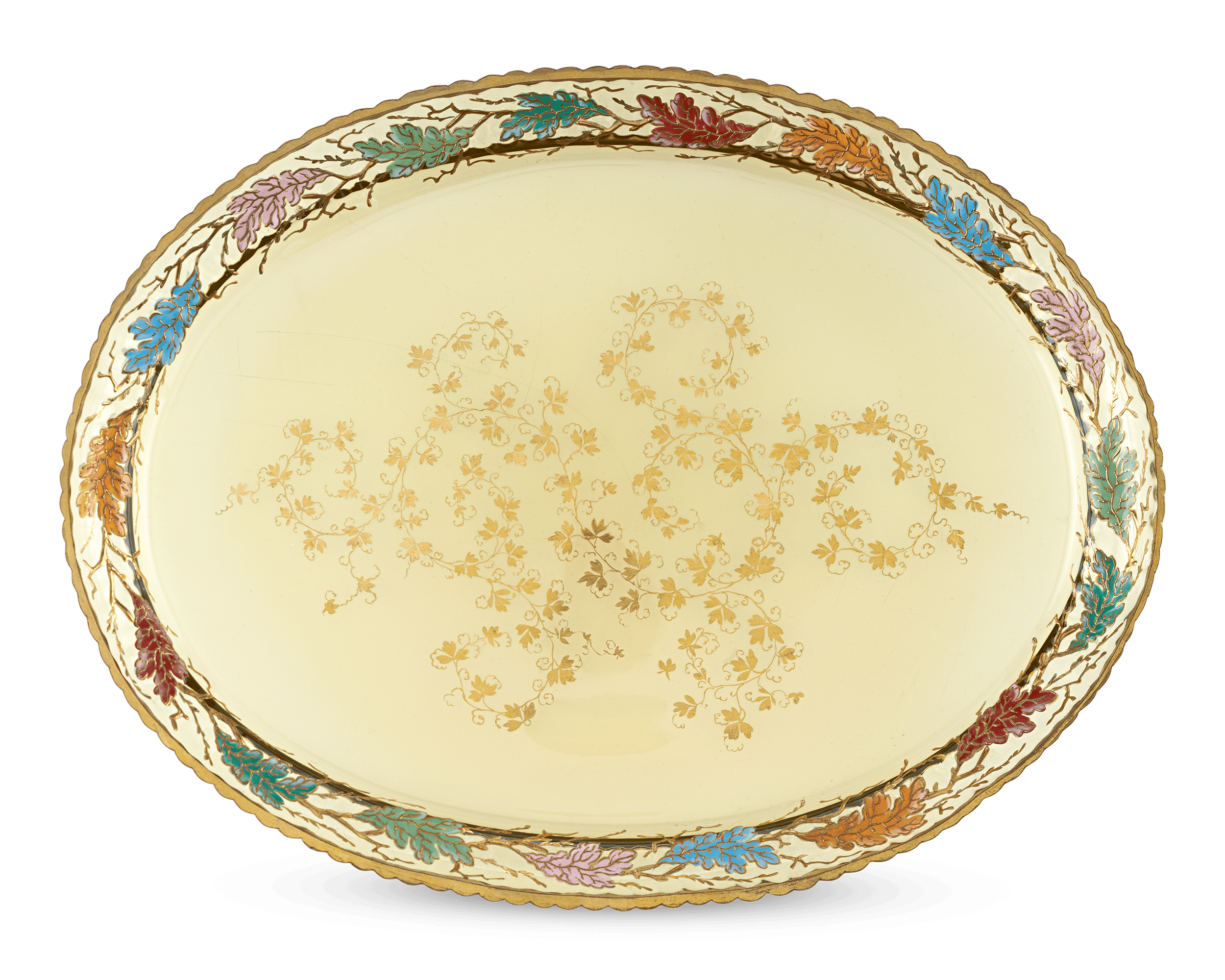 Moser Enameled Glass Dressing Table Set