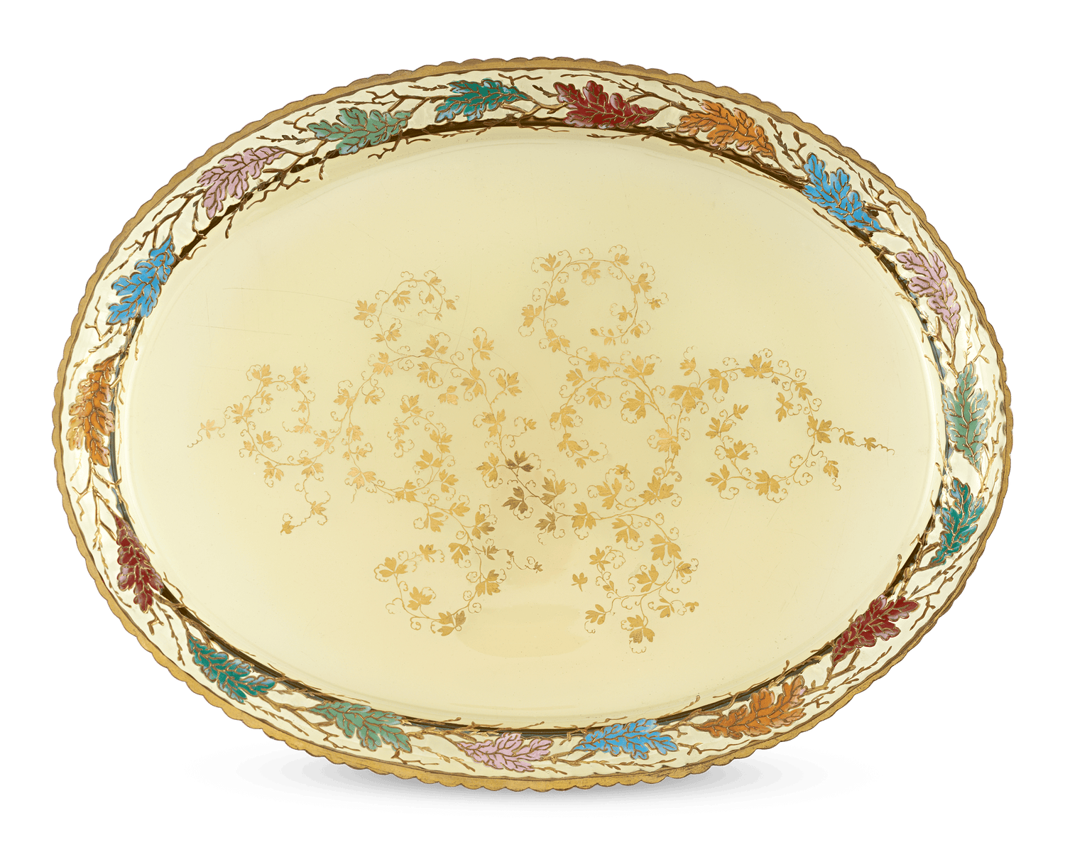 Moser Enameled Glass Dressing Table Set