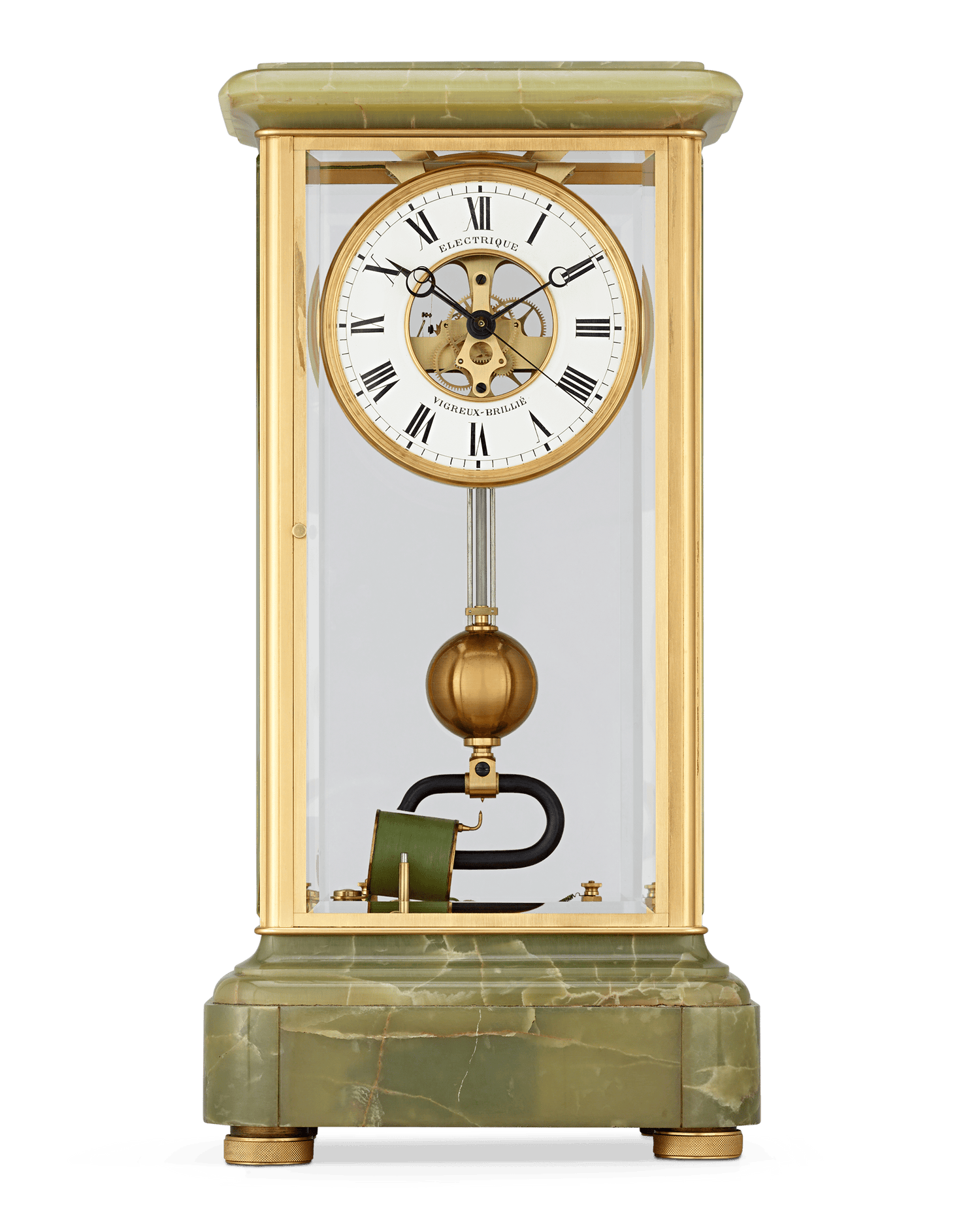Early Electric Regulator Clock by Vigreux Brillié