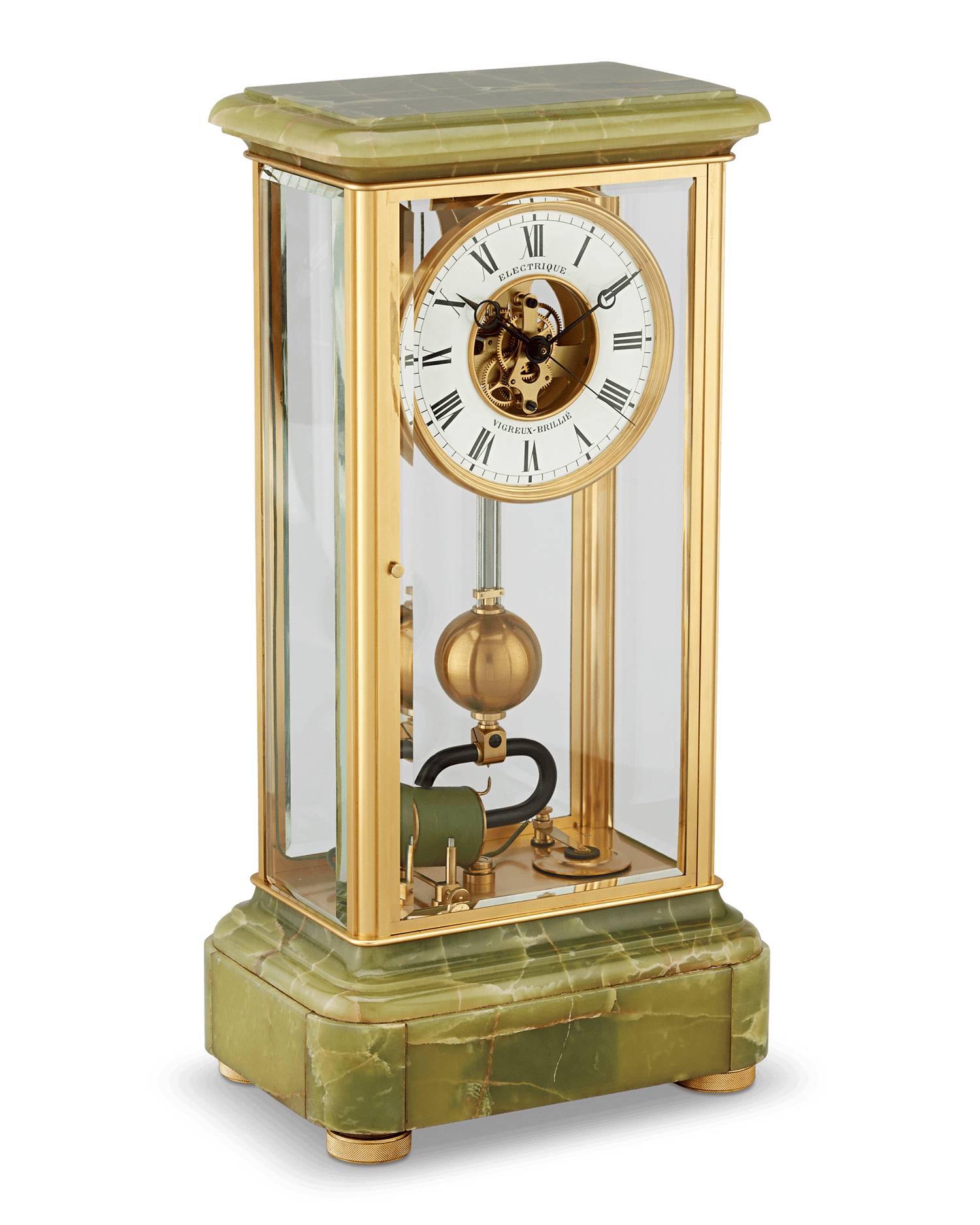 Early Electric Regulator Clock by Vigreux Brillié