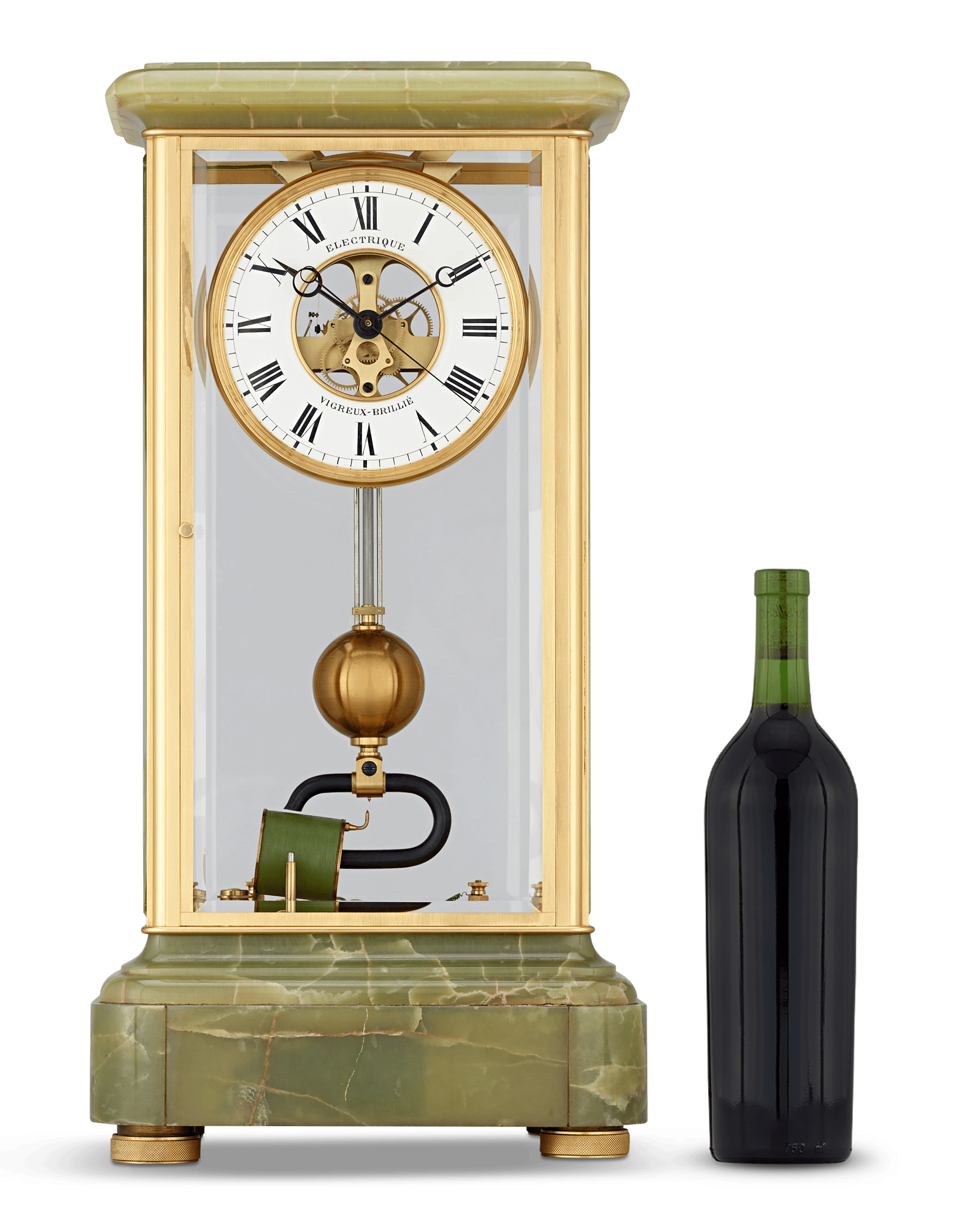 Early Electric Regulator Clock by Vigreux Brillié