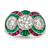 Art Deco-Style Diamond, Emerald and Ruby Ring