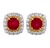 Burma Ruby Earrings, 4.78 Carats