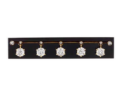 Tiffany & Co. Diamond and Onyx Brooch