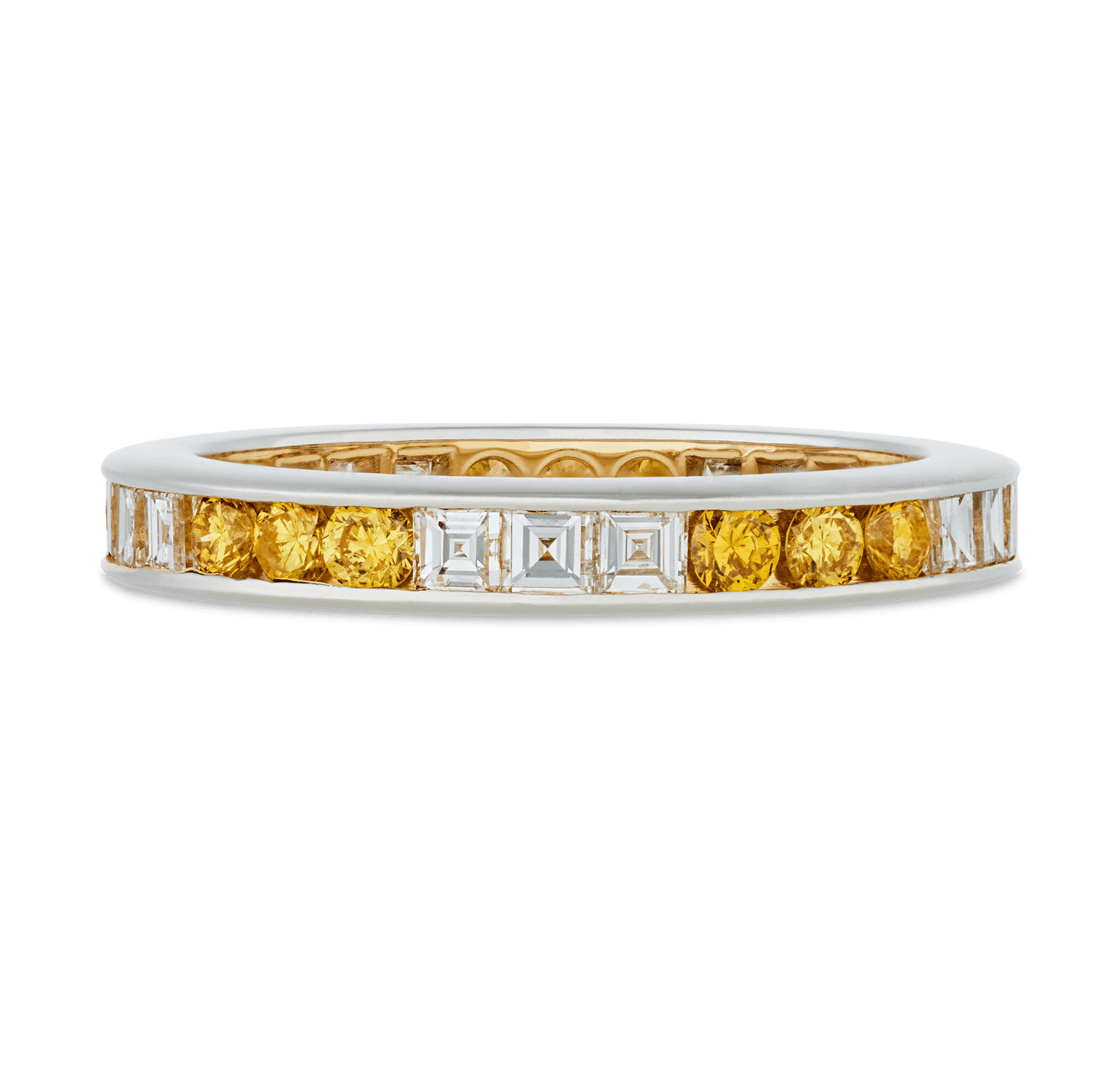 Raymond Yard White and Yellow Diamond Eternity Ring