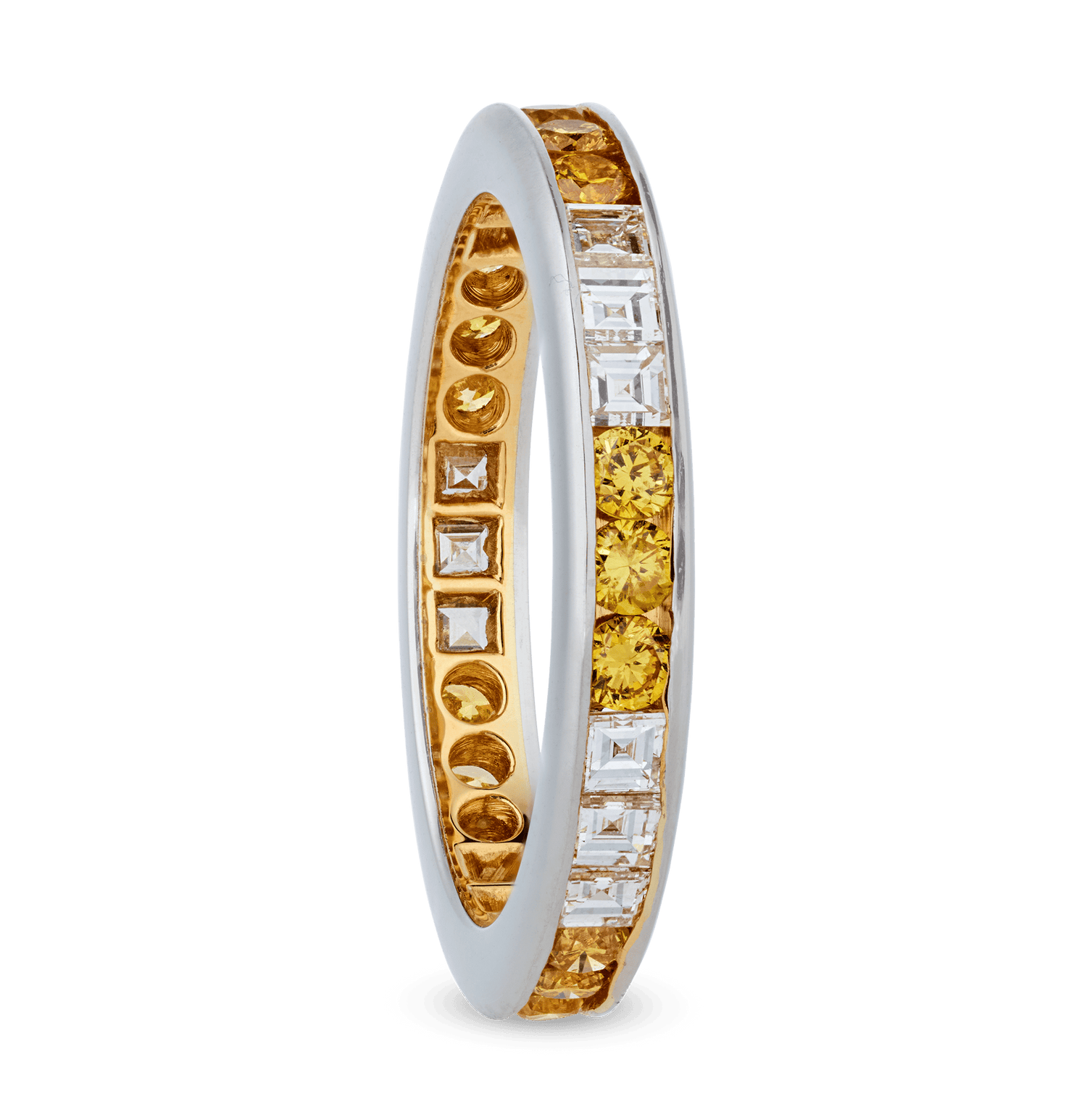 Raymond Yard White and Yellow Diamond Eternity Ring