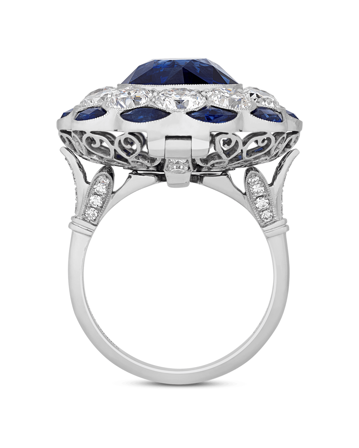 Sapphire Convertible Pendant Ring, 7.87 Carats