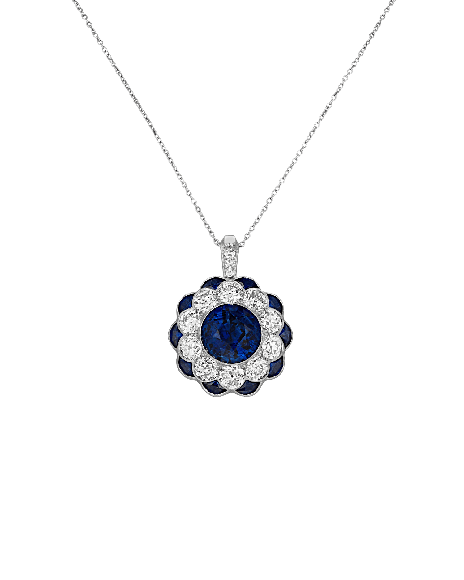 Sapphire Convertible Pendant Ring, 7.87 Carats