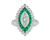 Art Deco-Style Diamond and Emerald Ring