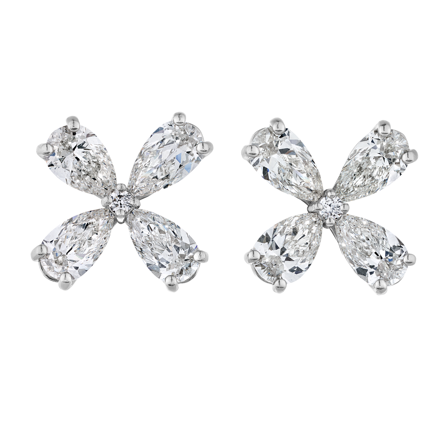 Floral Diamond Earrings, 7.30 Carats