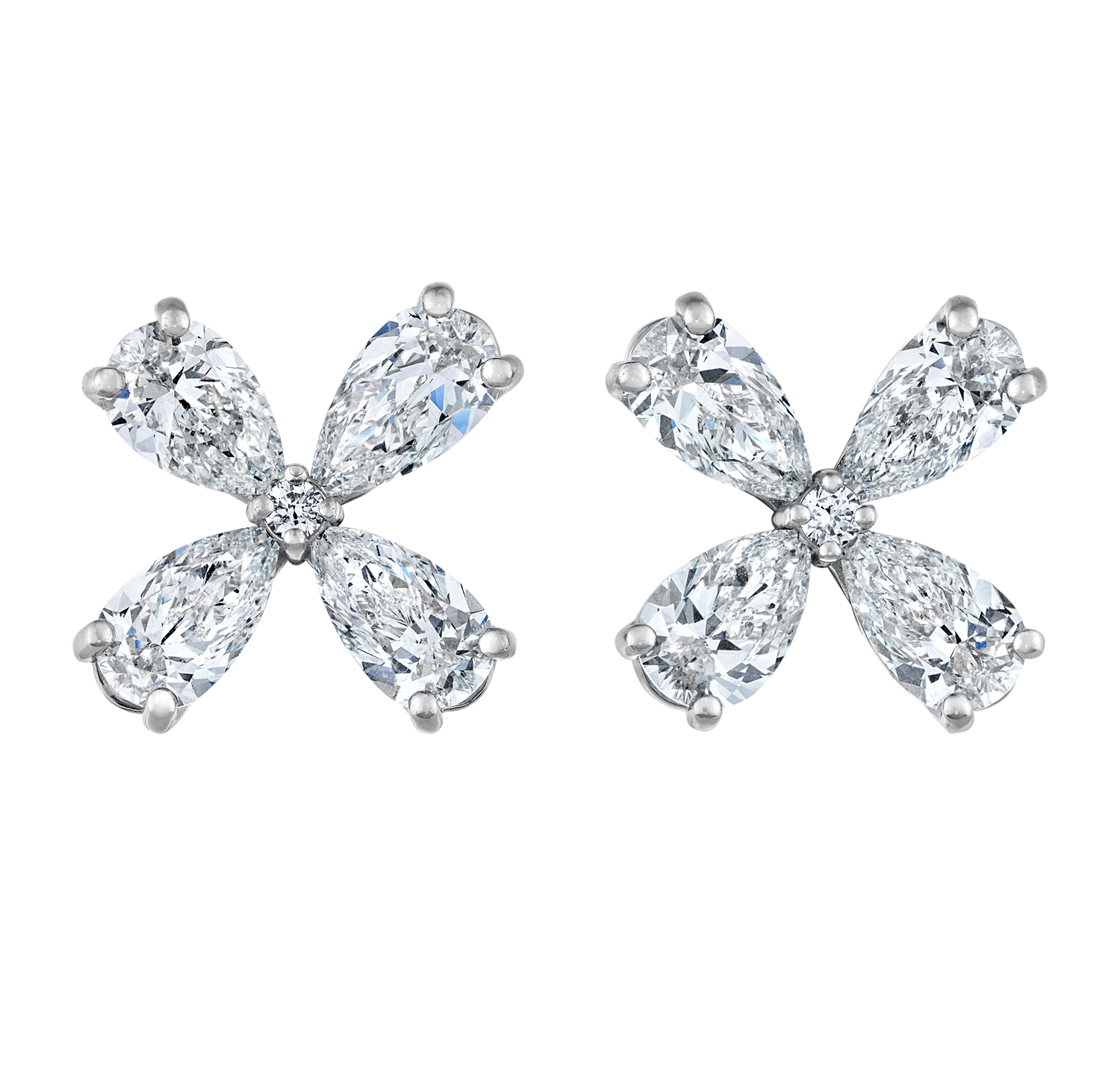 Floral Diamond Earrings, 7.30 Carats