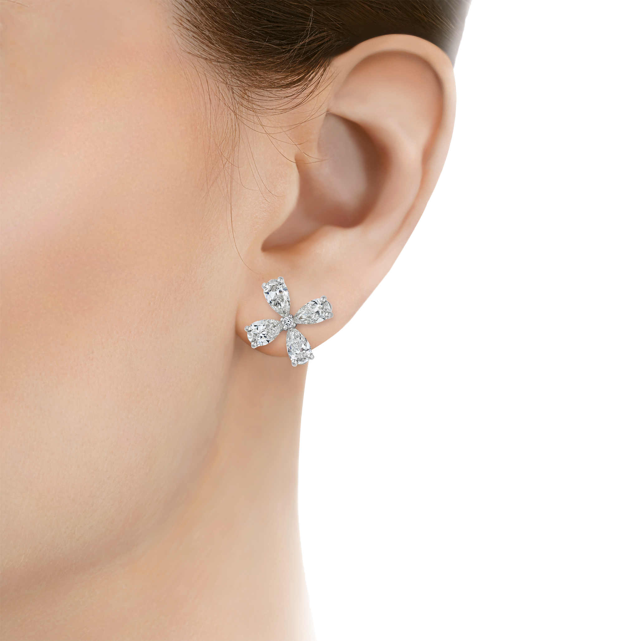 Floral Diamond Earrings, 7.30 Carats