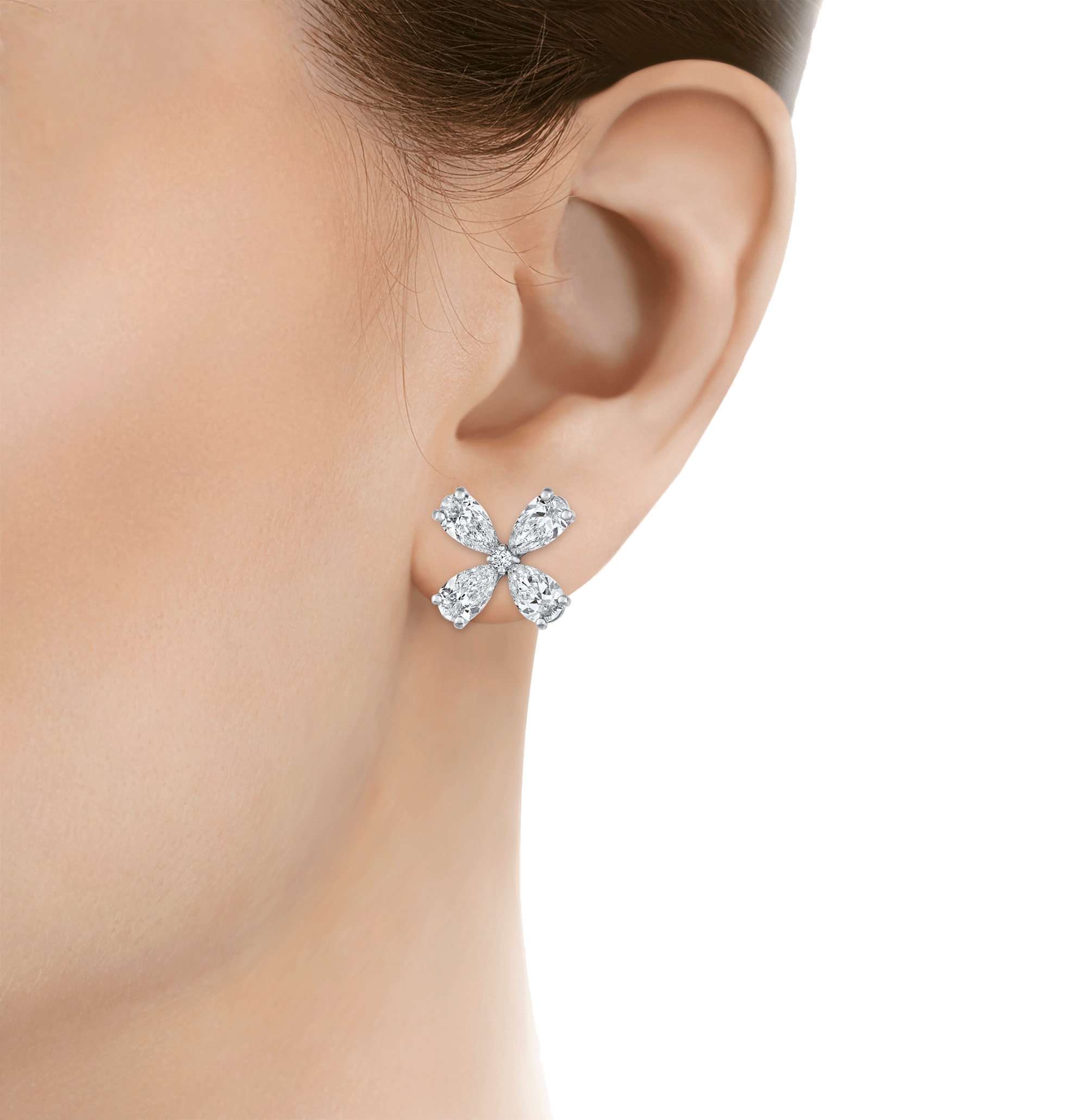 Floral Diamond Earrings, 7.30 Carats