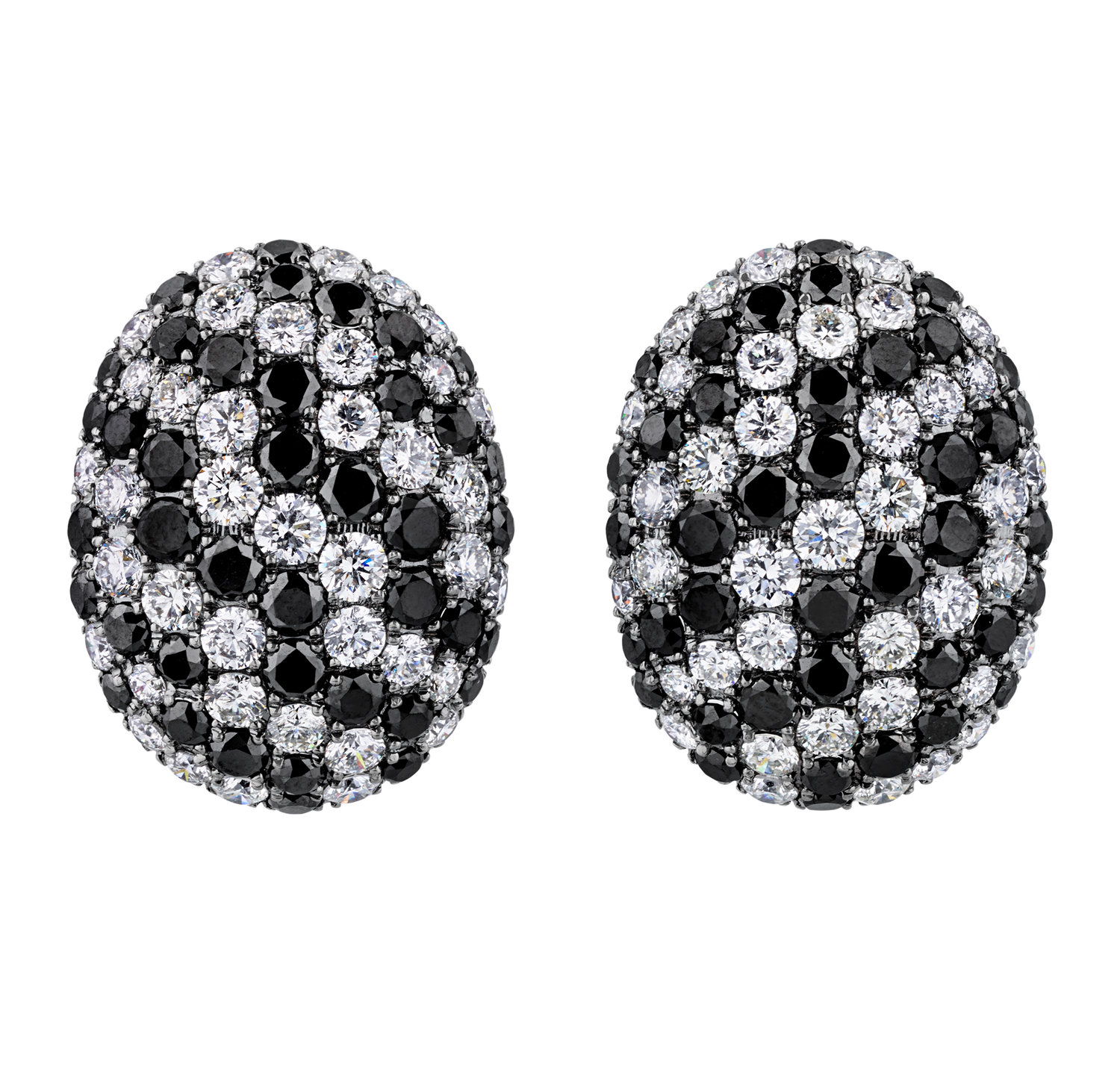 Black and White Diamond Earrings