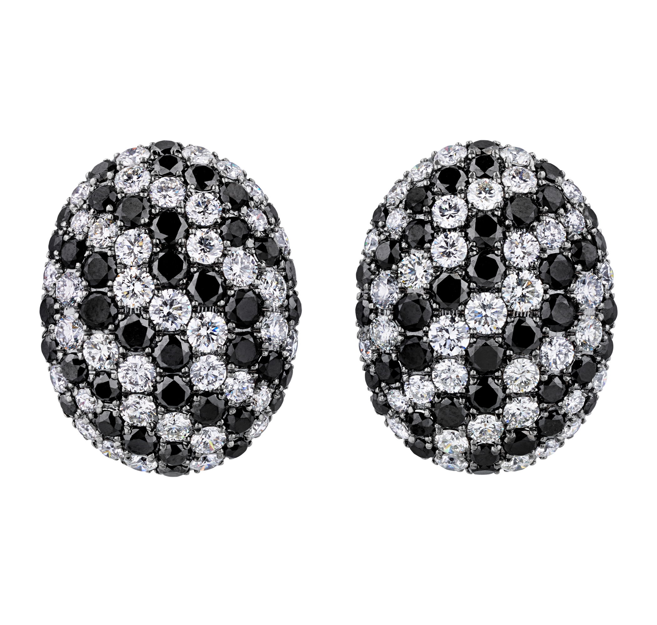 Black and White Diamond Earrings