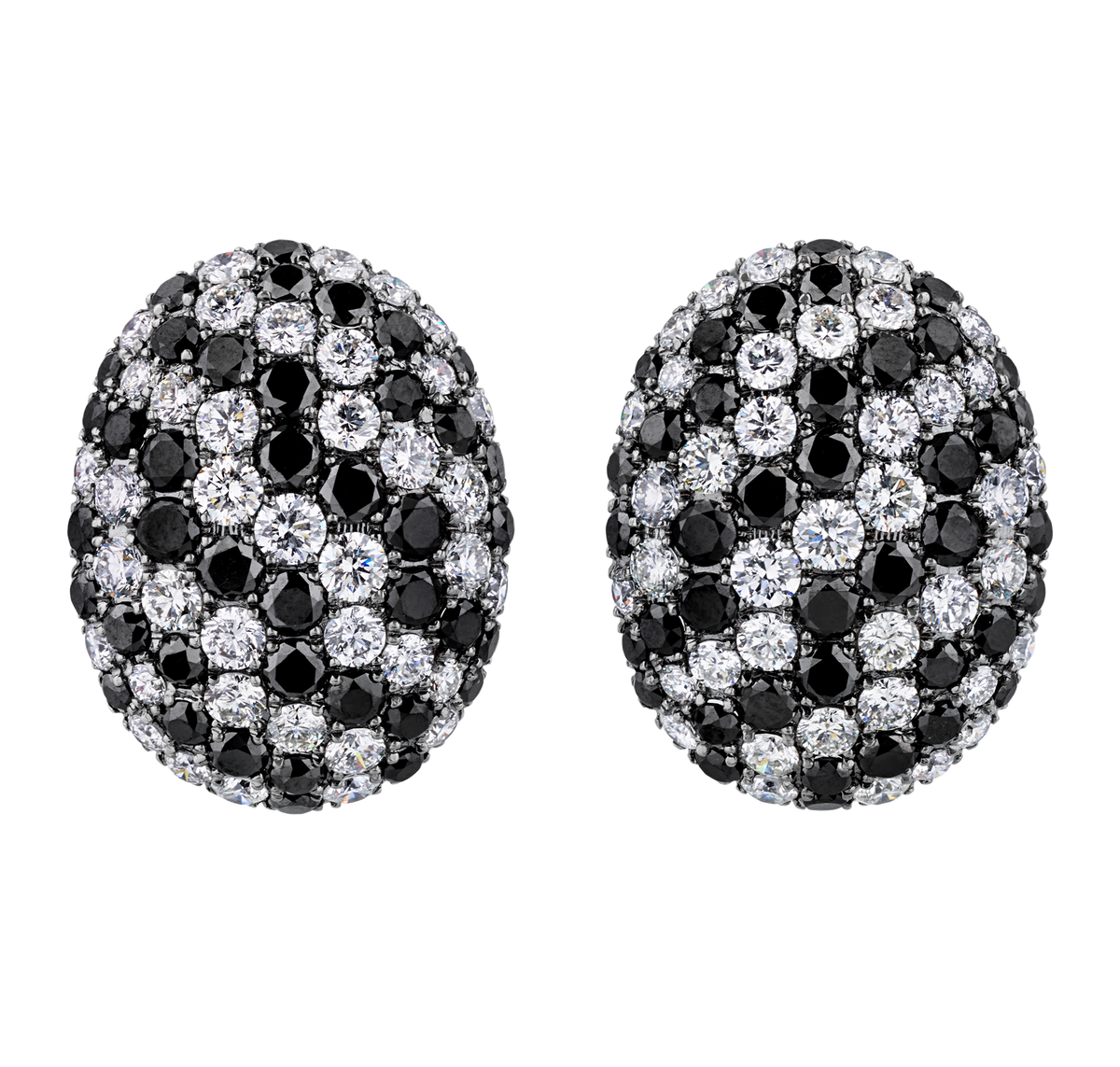 Black and White Diamond Earrings