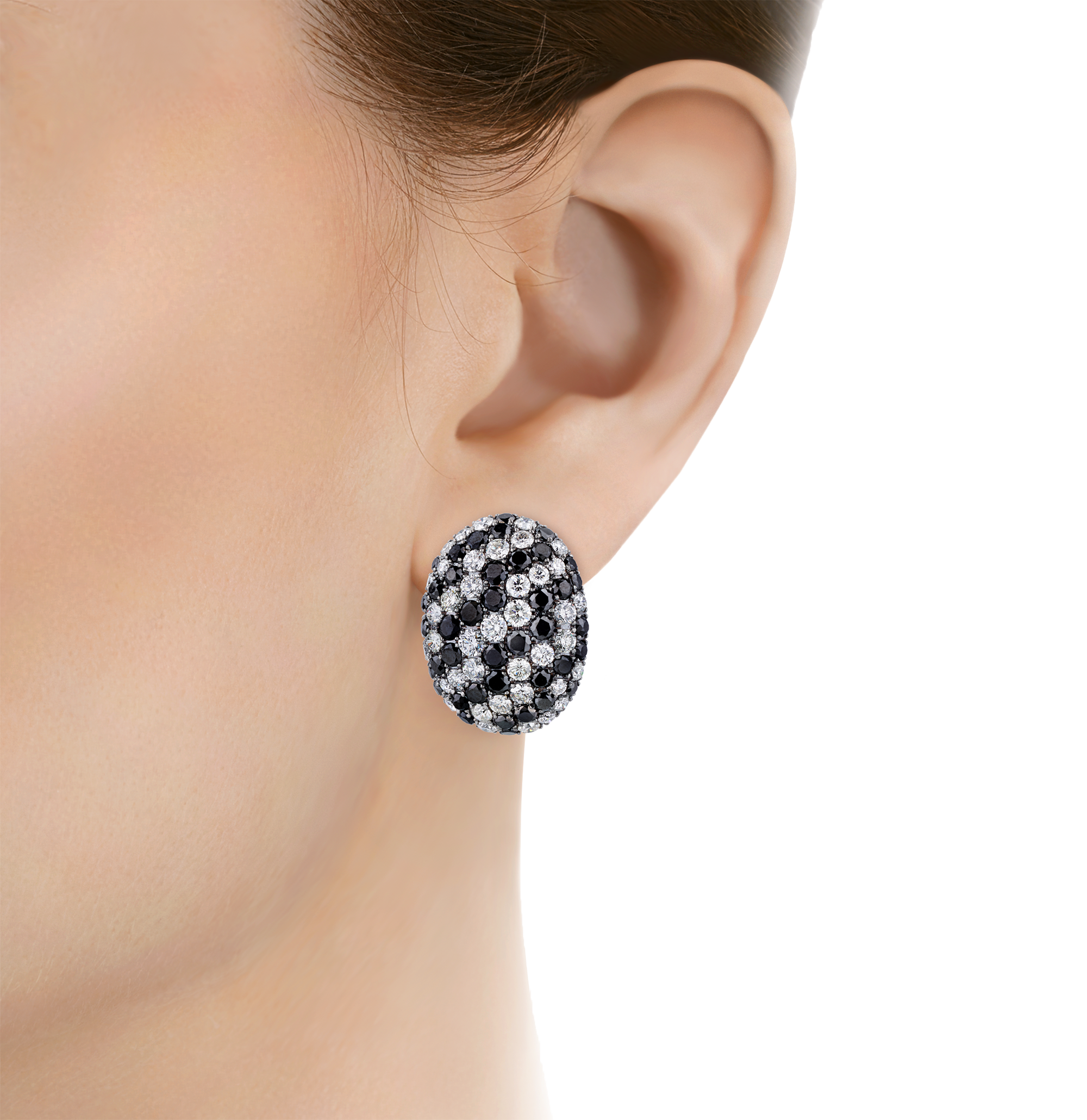 Black and White Diamond Earrings