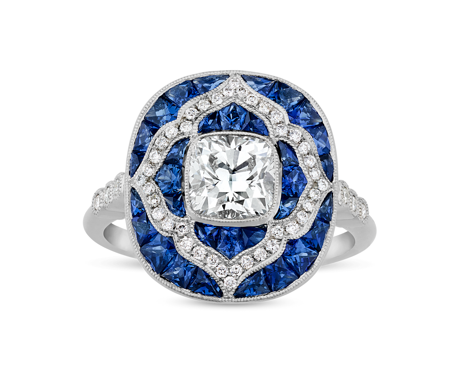 Art Deco-Style Diamond Ring, 1.07 Carats
