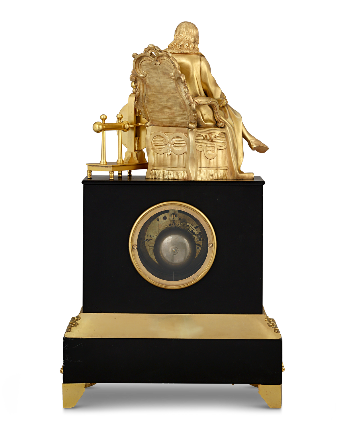 Benjamin Franklin Empire Mantel Clock