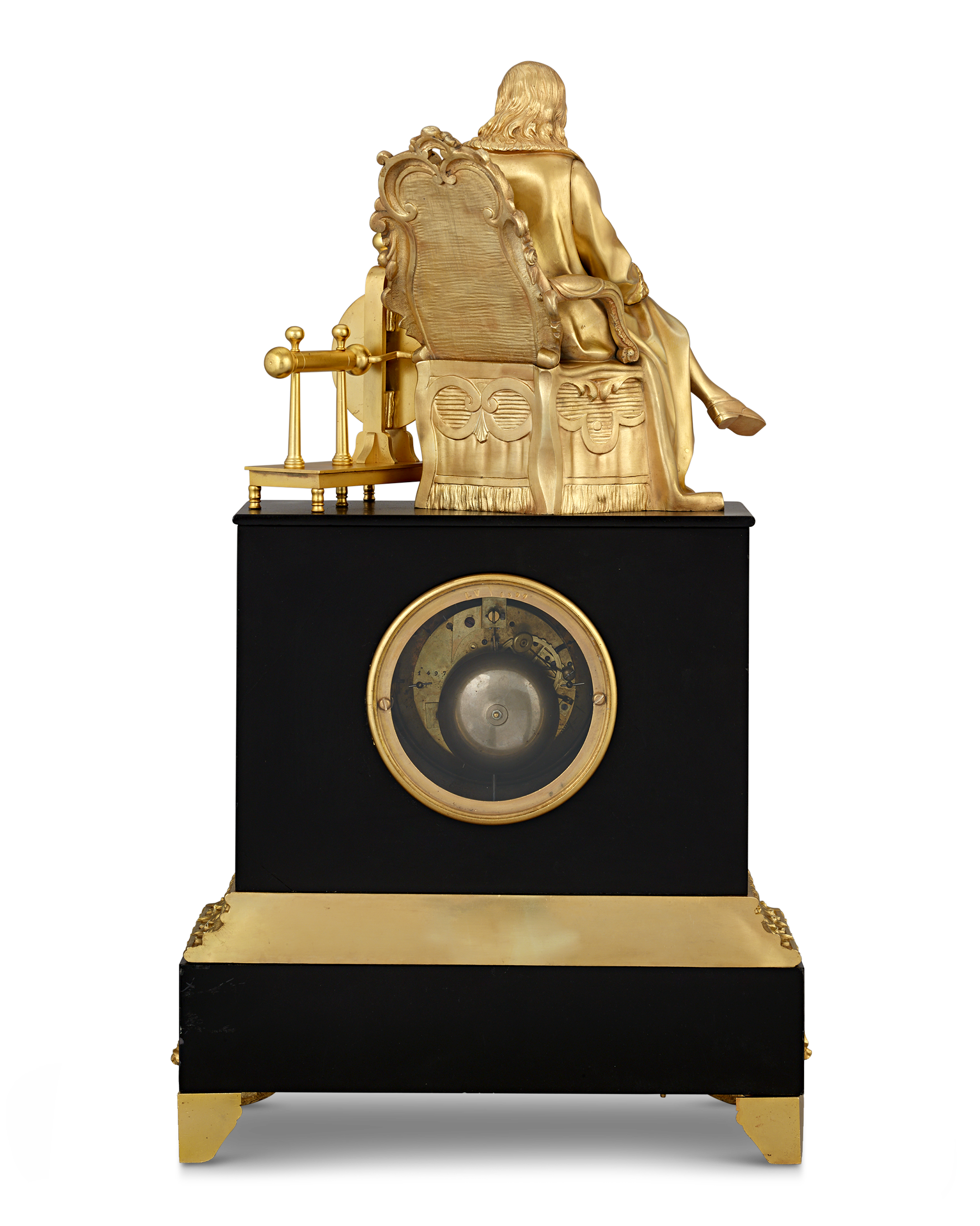 Benjamin Franklin Empire Mantel Clock