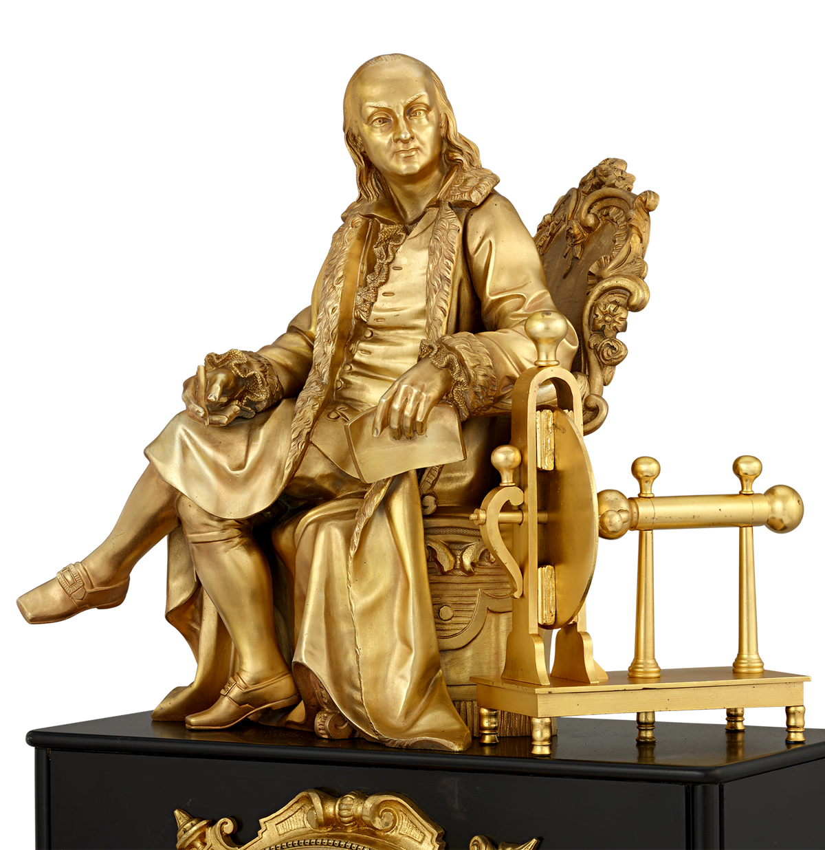 Benjamin Franklin Empire Mantel Clock