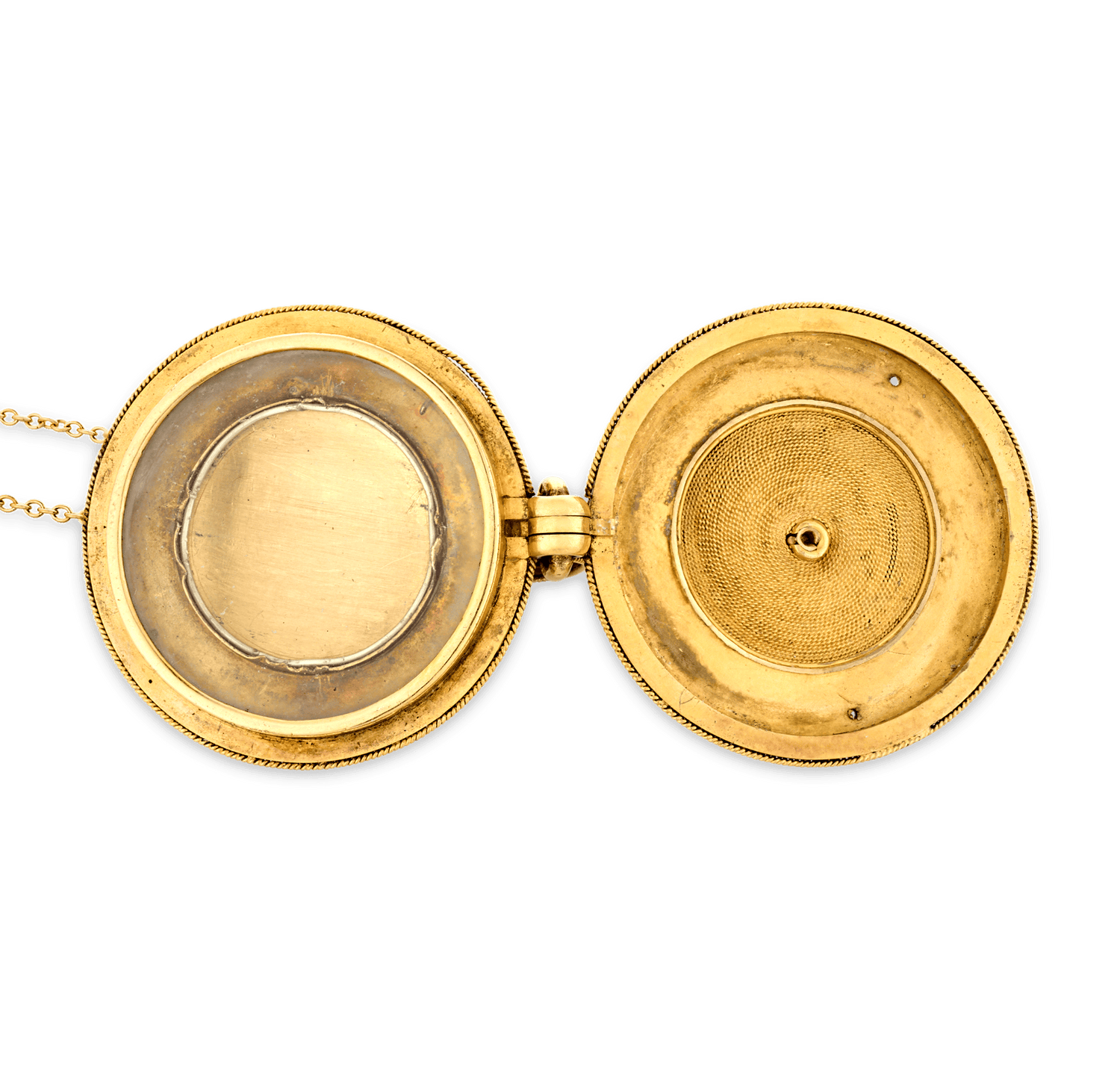 Eugène Fontenay Etruscan Revival Gold and Enamel Locket