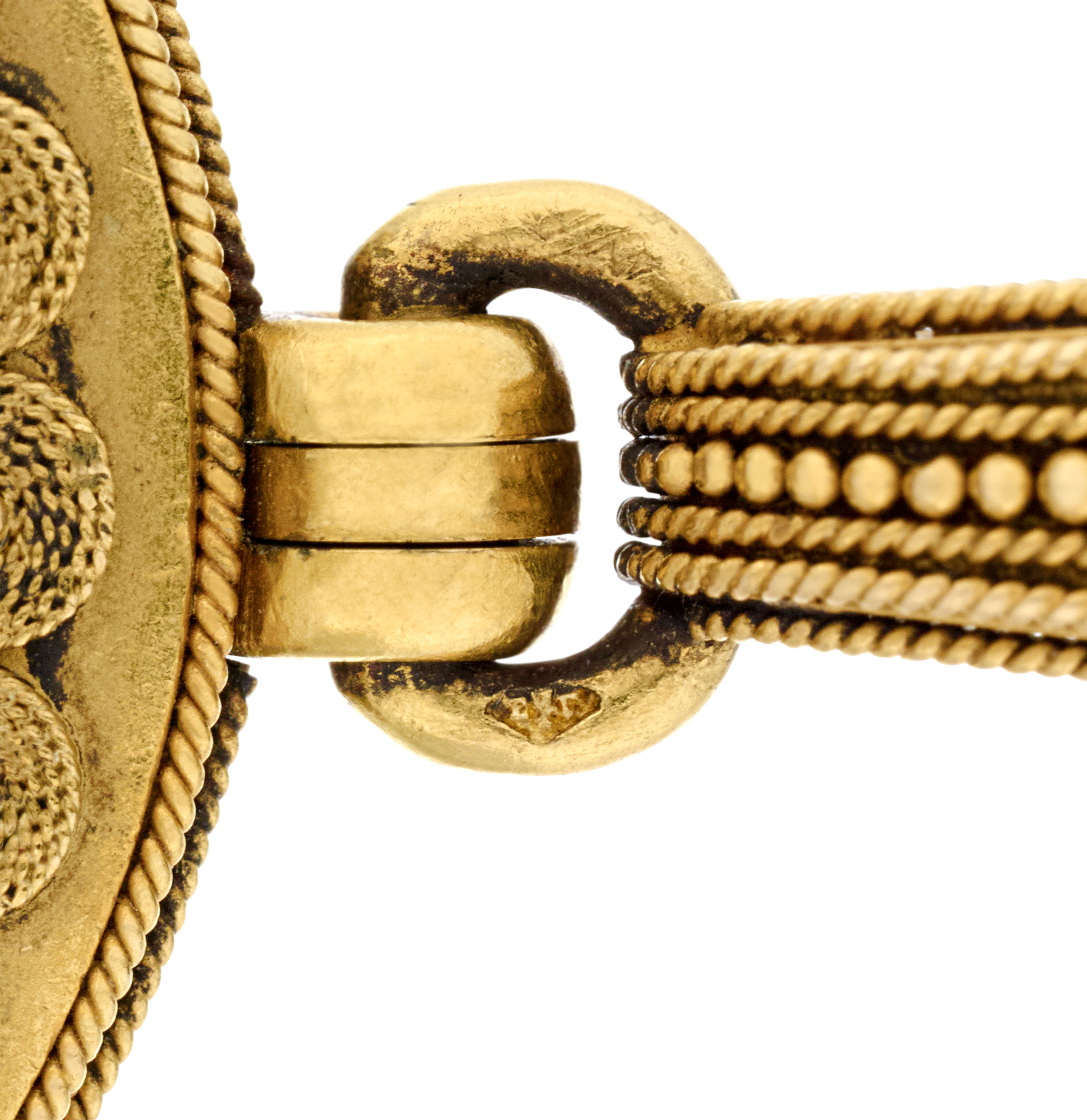 Eugène Fontenay Etruscan Revival Gold and Enamel Locket