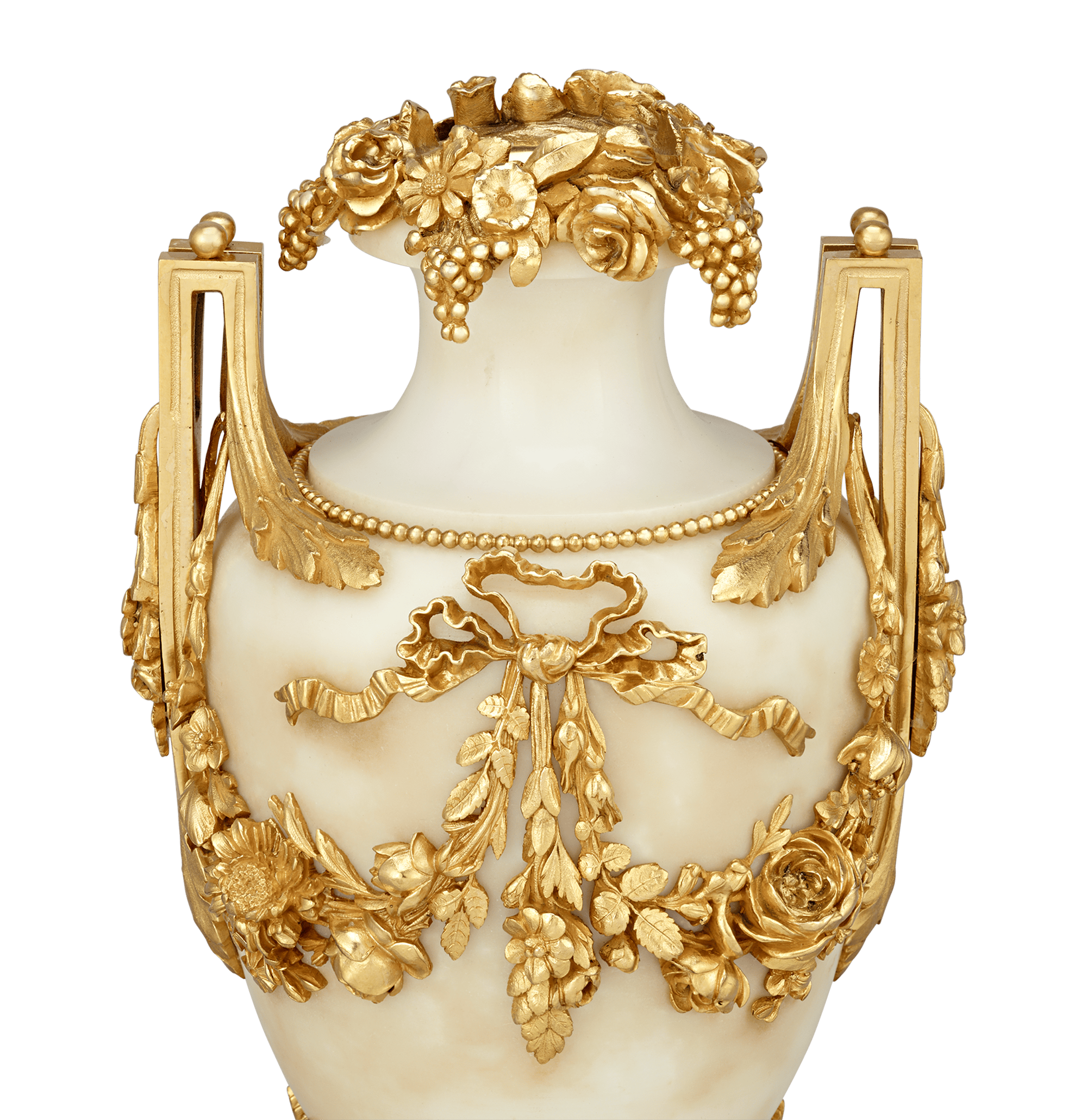 Louis XVI Style Gilt Marble Vases