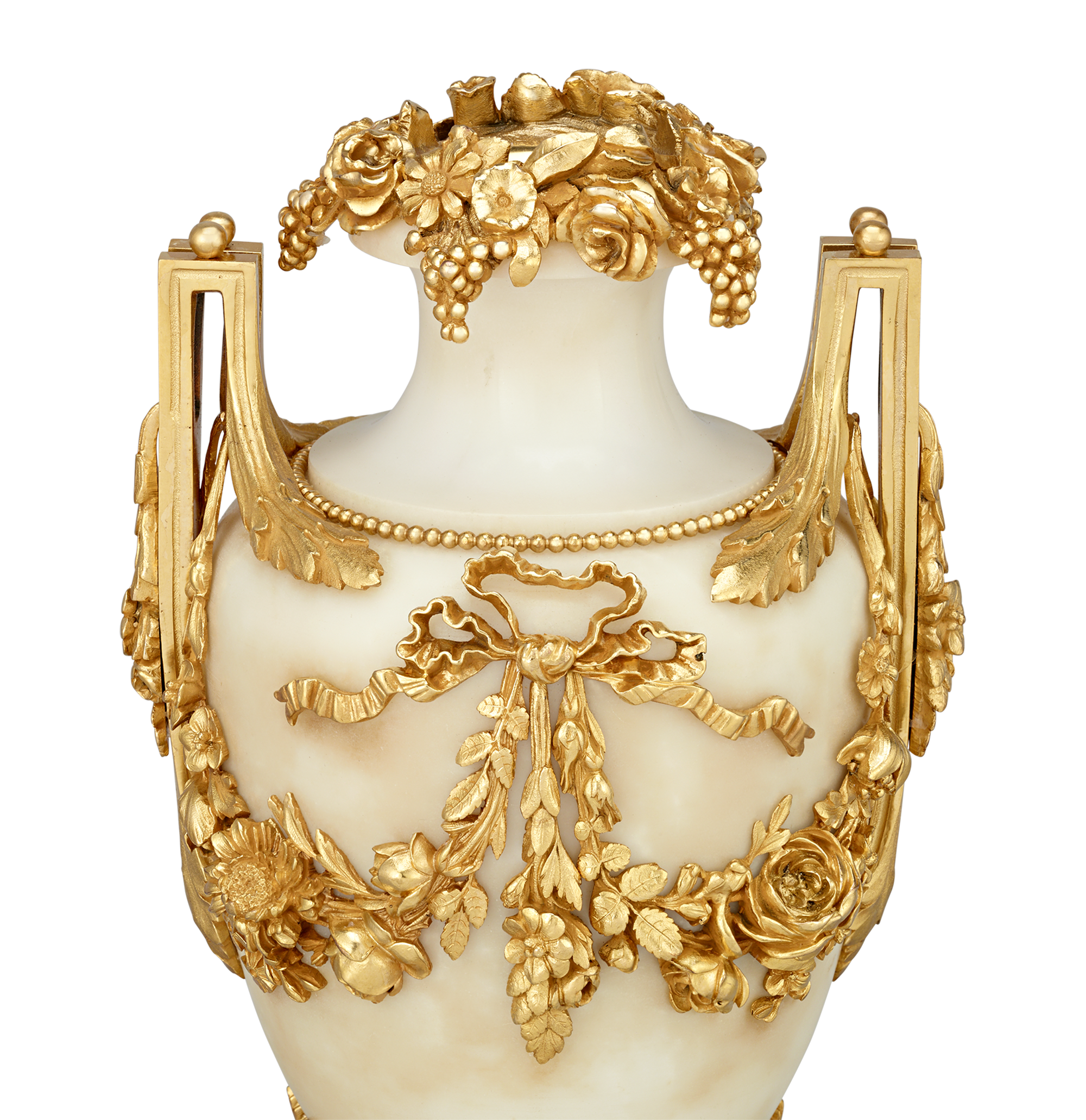 Louis XVI Style Gilt Marble Vases