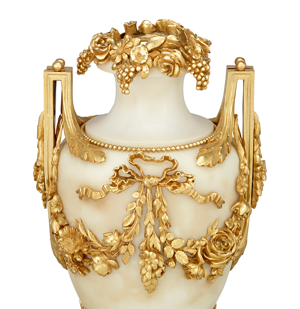 Louis XVI Style Gilt Marble Vases