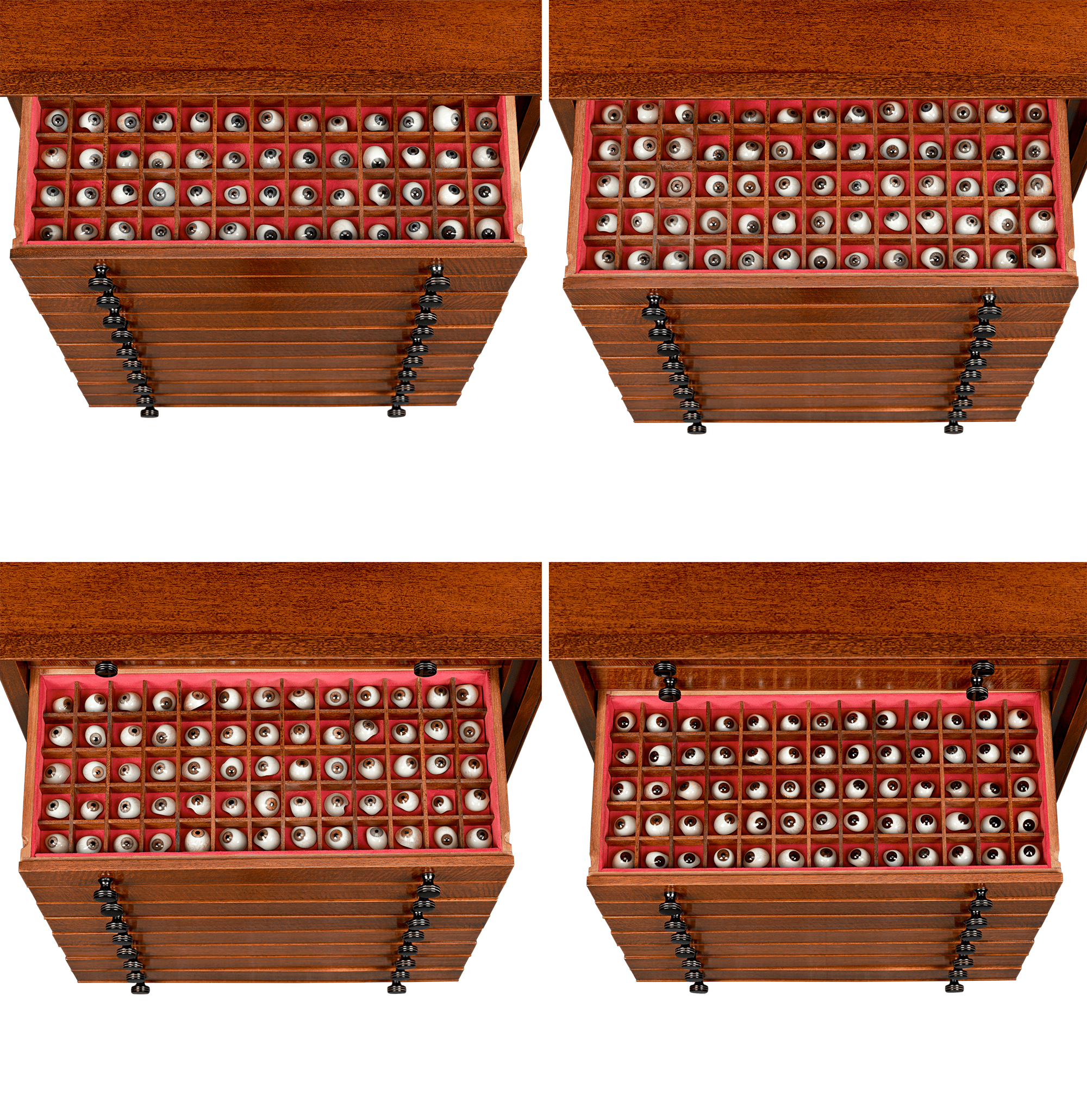 Ocularist's Glass Eye Cabinet