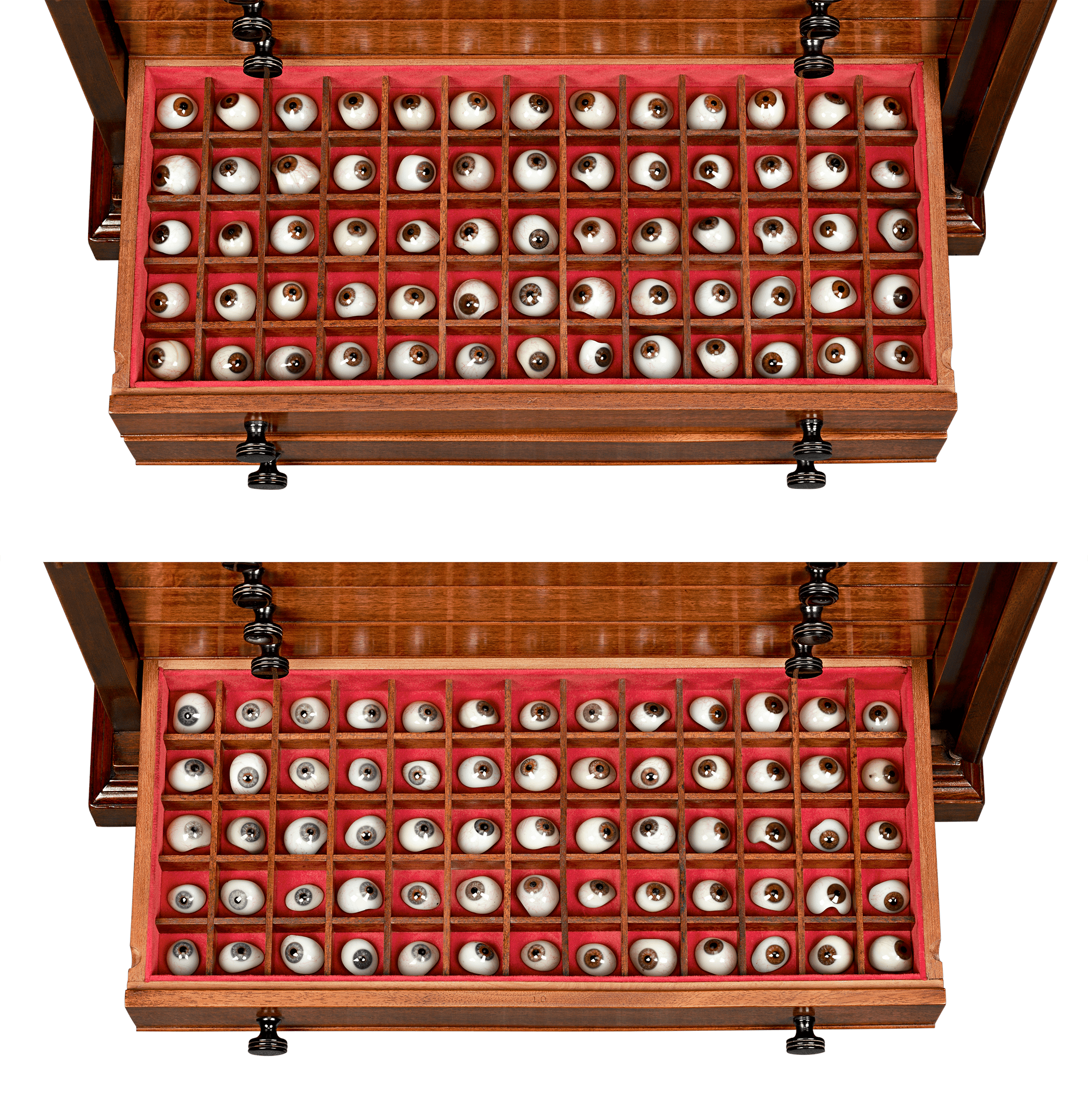 Ocularist's Glass Eye Cabinet