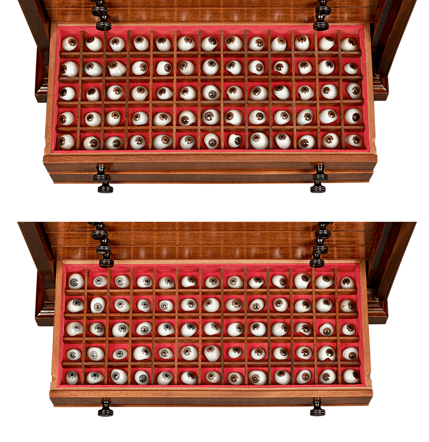 Ocularist's Glass Eye Cabinet