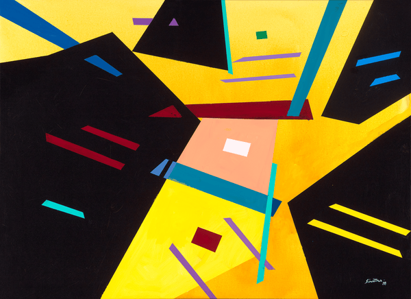 Abstract with Black and Yellow by Frank Sinatra