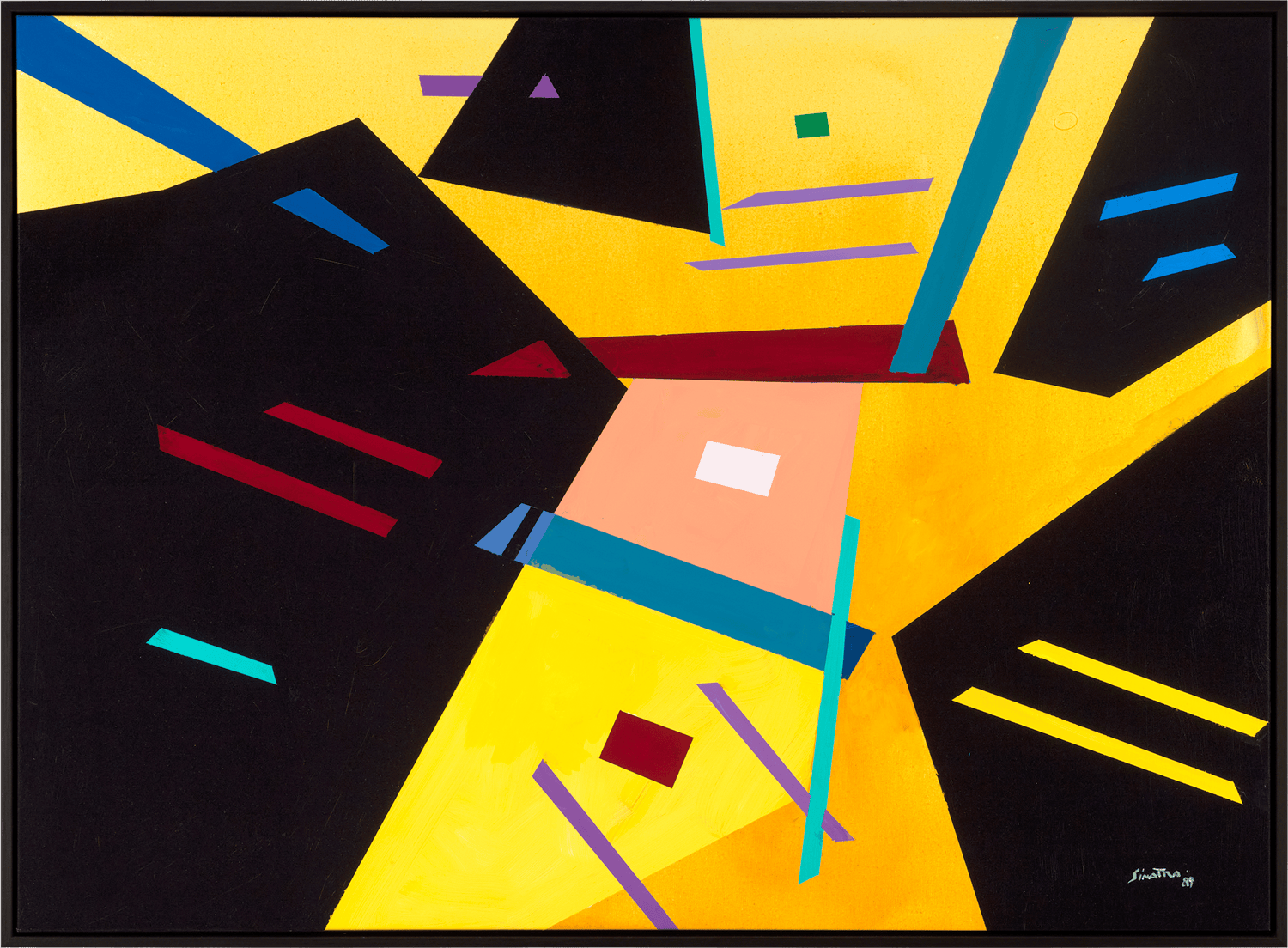 Abstract with Black and Yellow by Frank Sinatra
