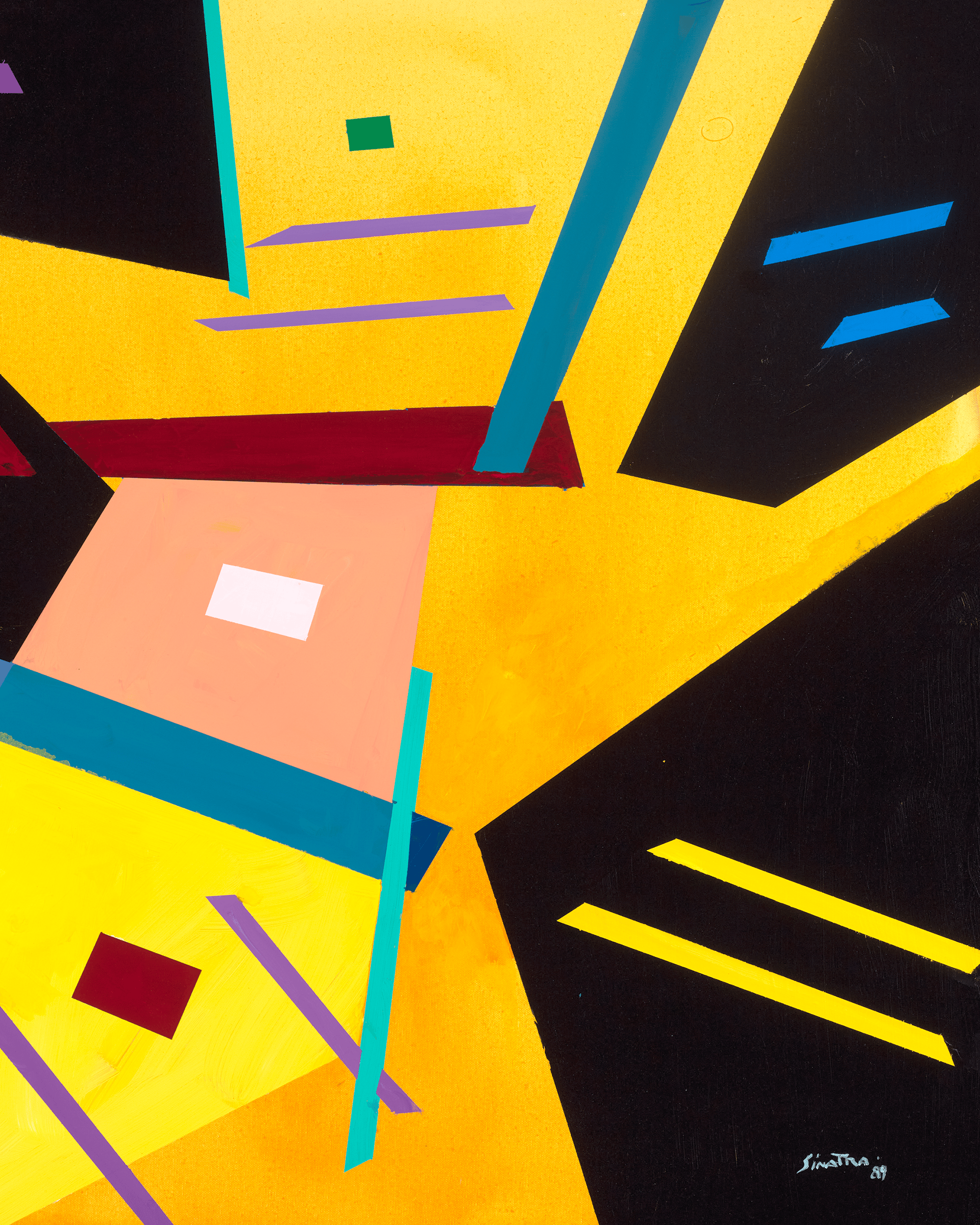 Abstract with Black and Yellow by Frank Sinatra