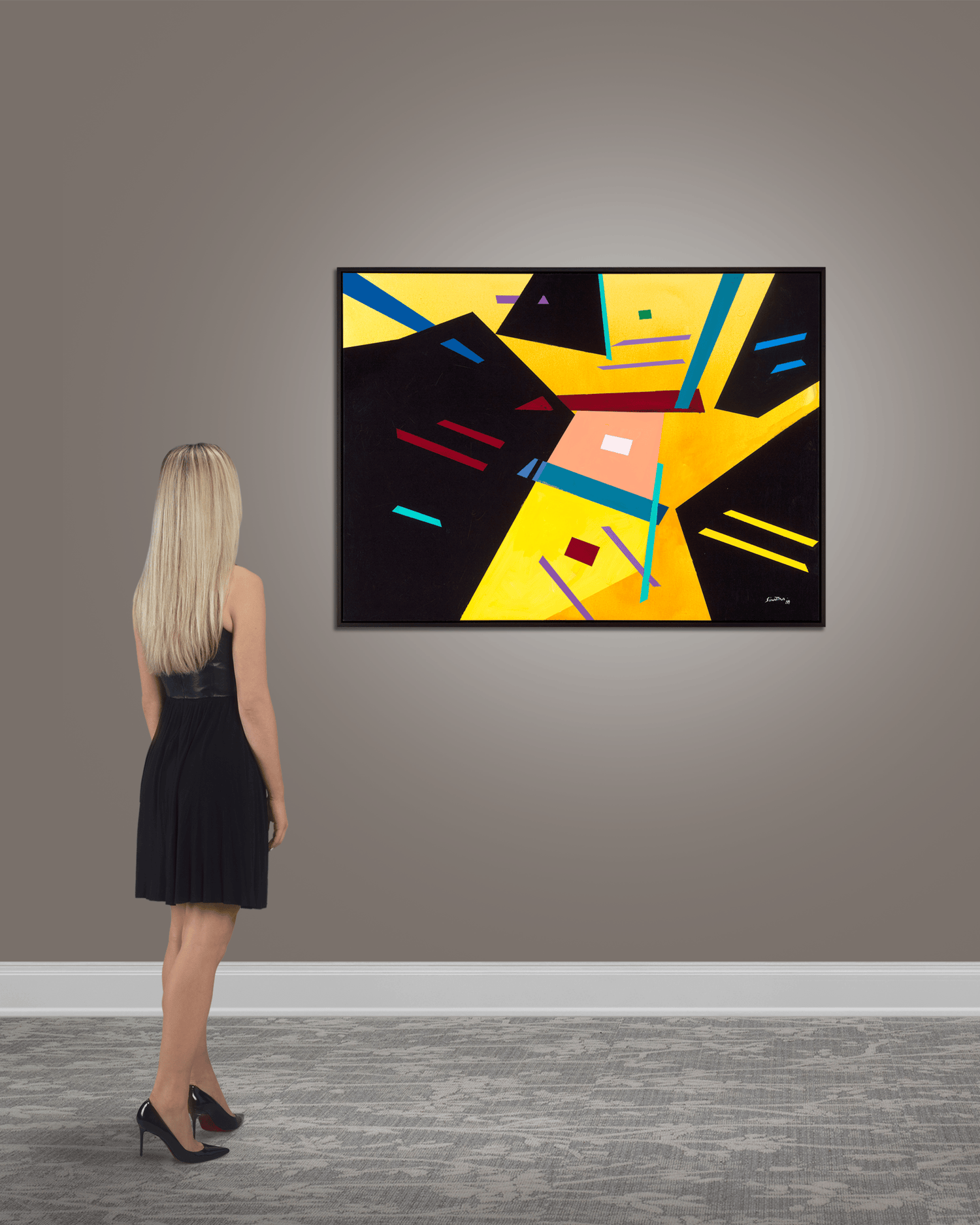 Abstract with Black and Yellow by Frank Sinatra