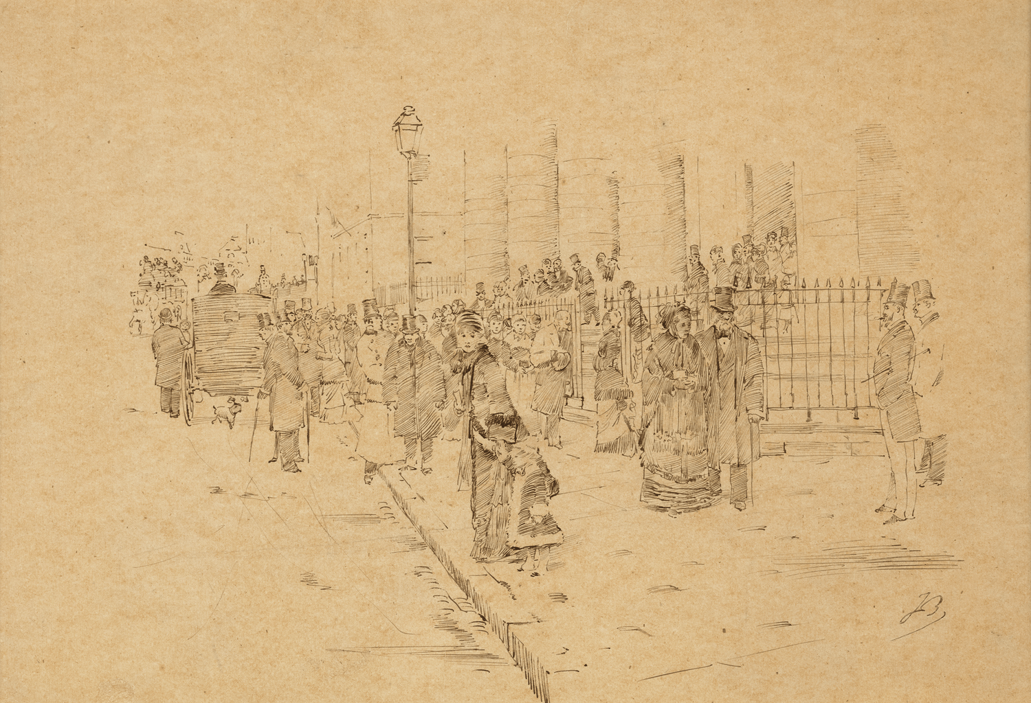 Le dimanche près de Saint-Philippe-du-Roule by Jean Béraud