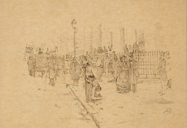Le dimanche près de Saint-Philippe-du-Roule by Jean Béraud