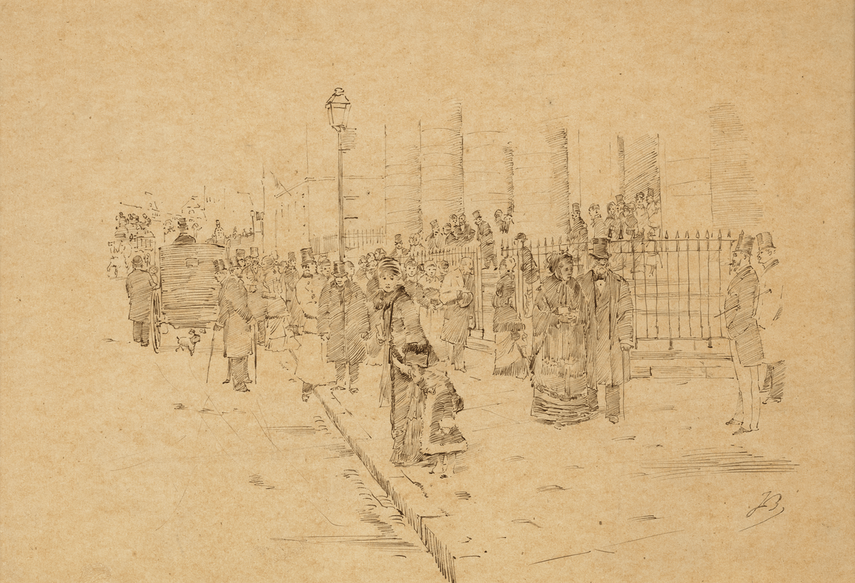 Le dimanche près de Saint-Philippe-du-Roule by Jean Béraud