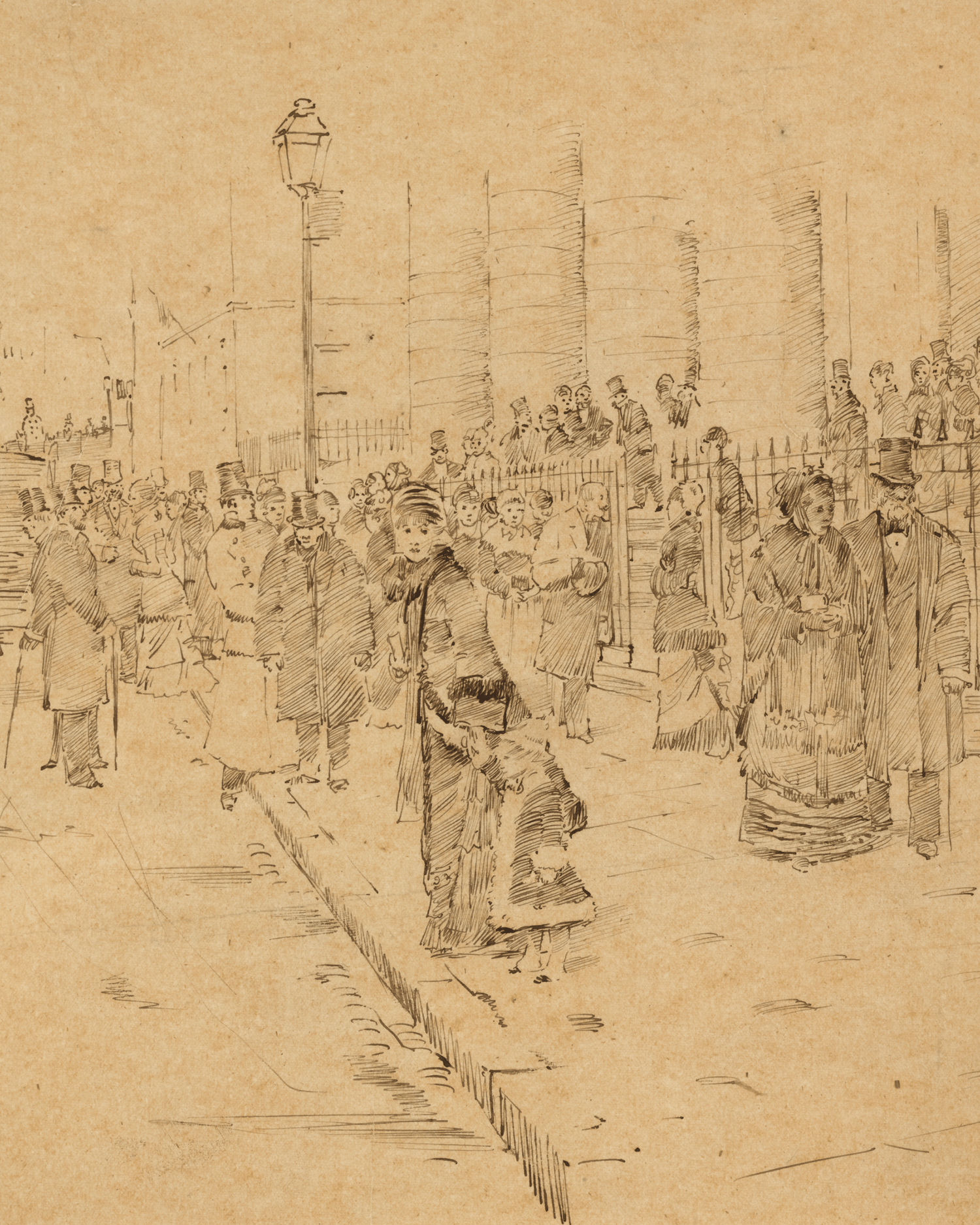 Le dimanche près de Saint-Philippe-du-Roule by Jean Béraud