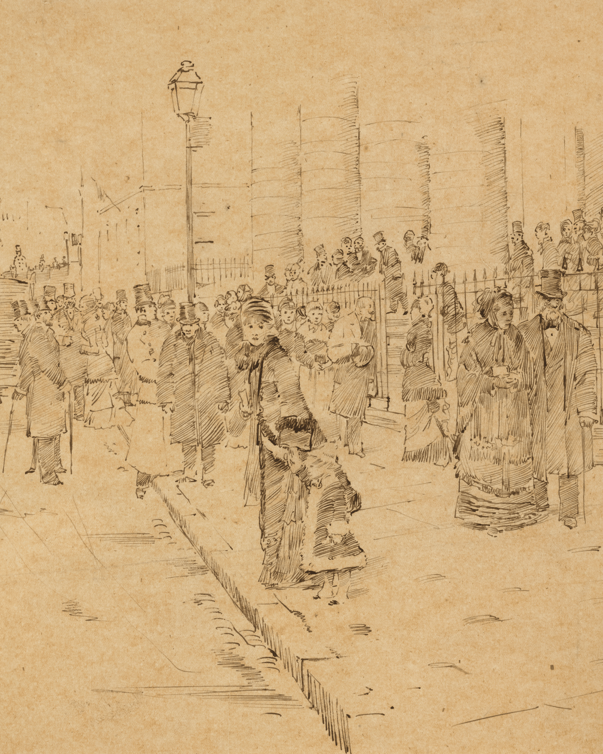 Le dimanche près de Saint-Philippe-du-Roule by Jean Béraud