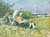 Madame Lemmen et ses enfants dans un jardin by Georges Lemmen