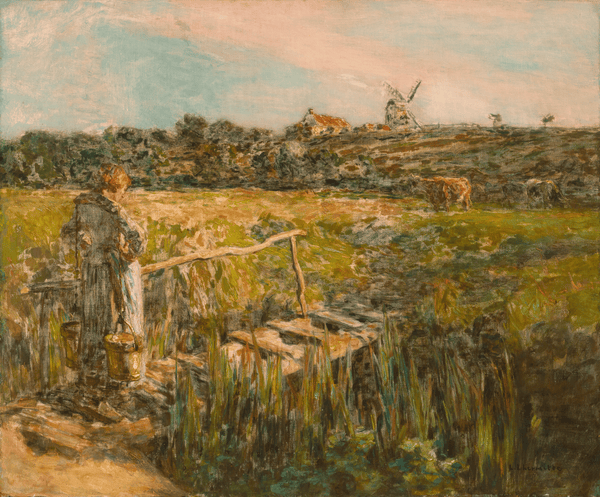 The Milk Maid by Léon Augustin Lhermitte