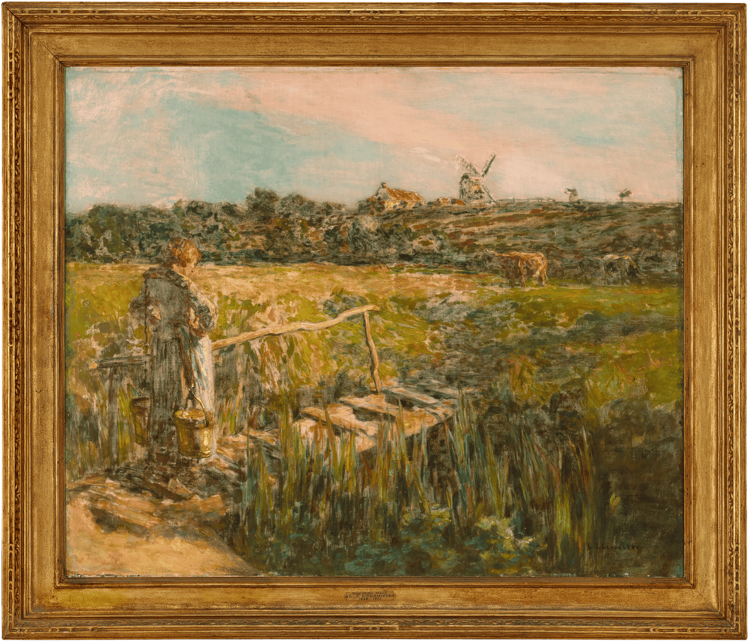 The Milk Maid by Léon Augustin Lhermitte