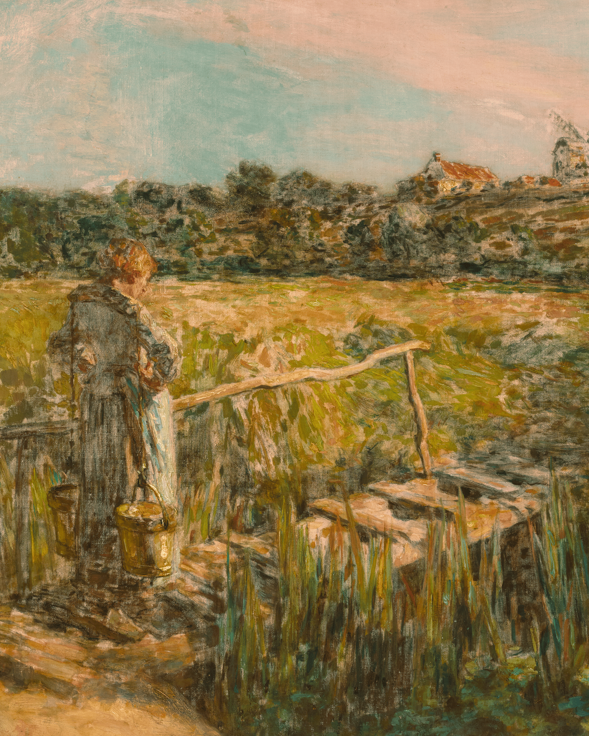The Milk Maid by Léon Augustin Lhermitte