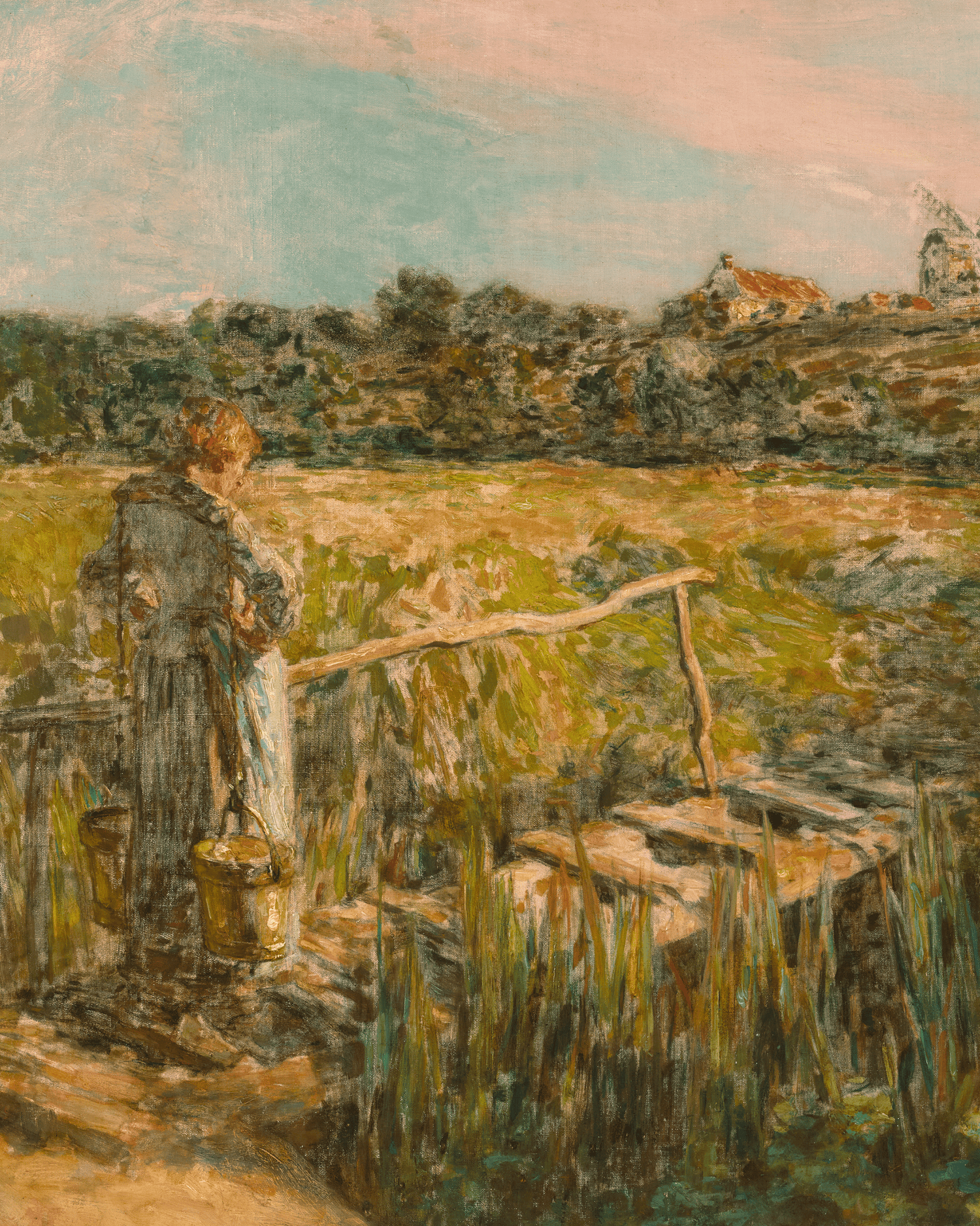 The Milk Maid by Léon Augustin Lhermitte
