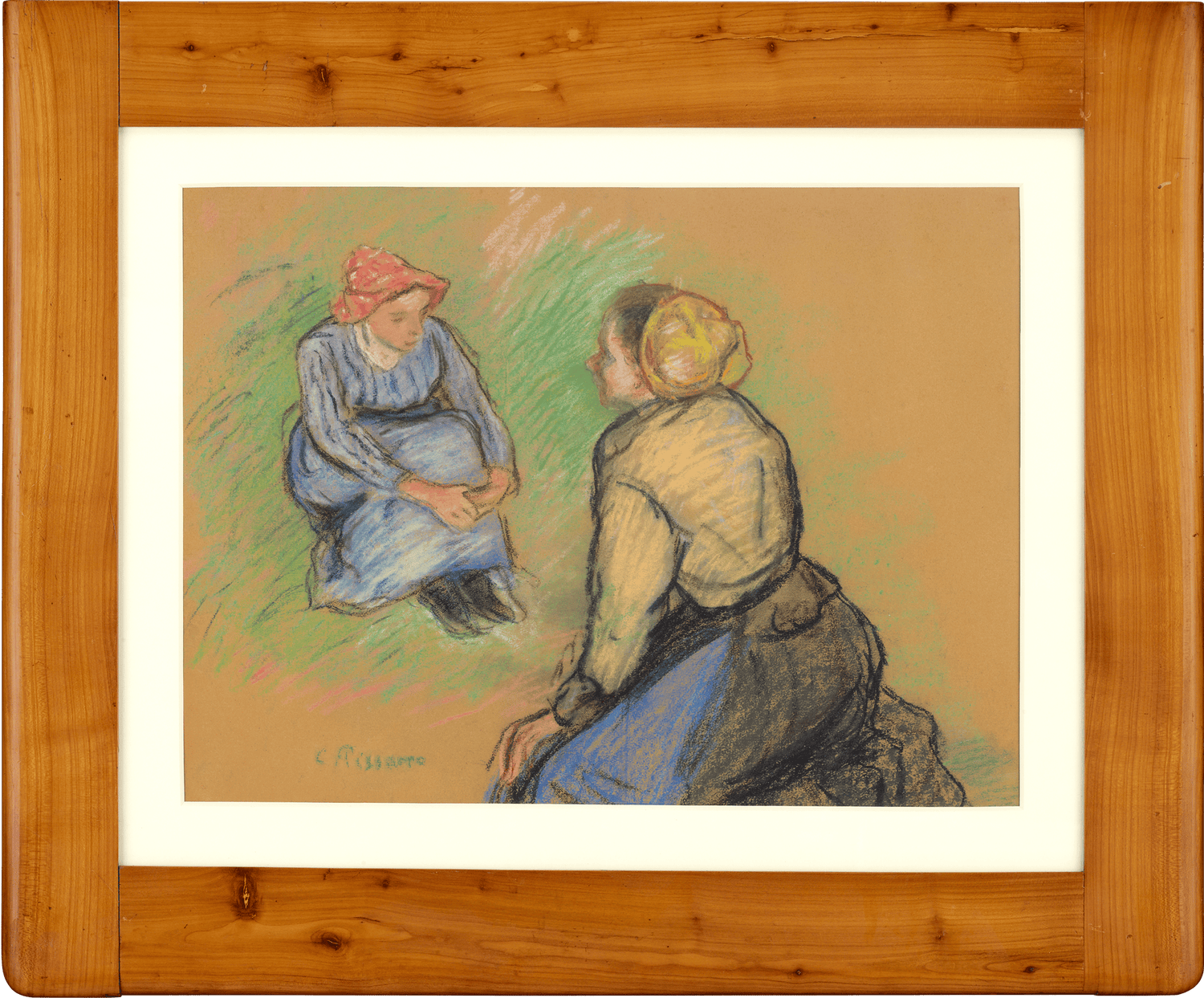 Paysannes assises by Camille Pissarro