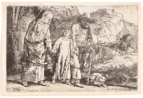 Christ Returning from the Temple by Rembrandt van Rijn