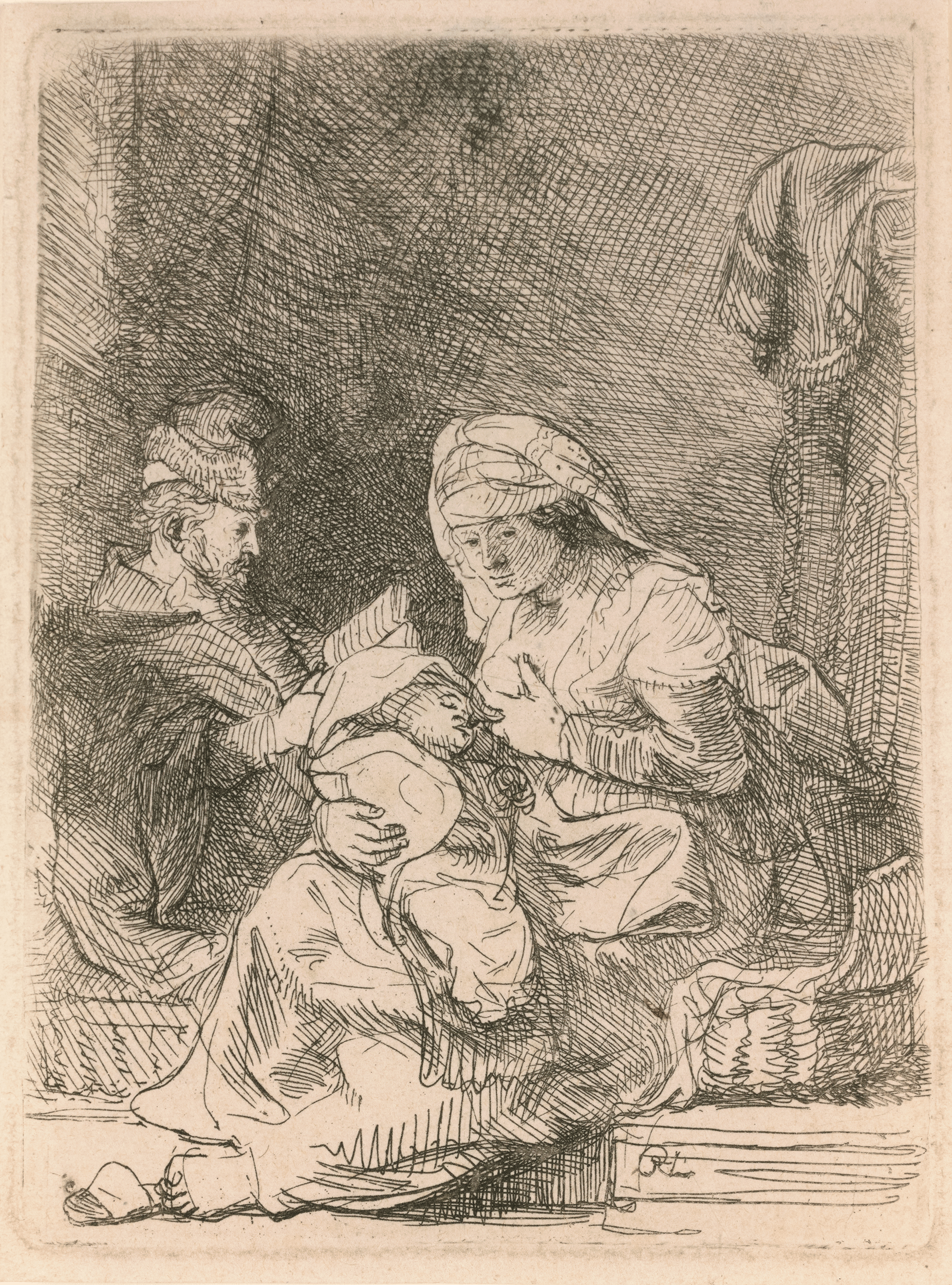 The Holy Family by Rembrandt van Rijn